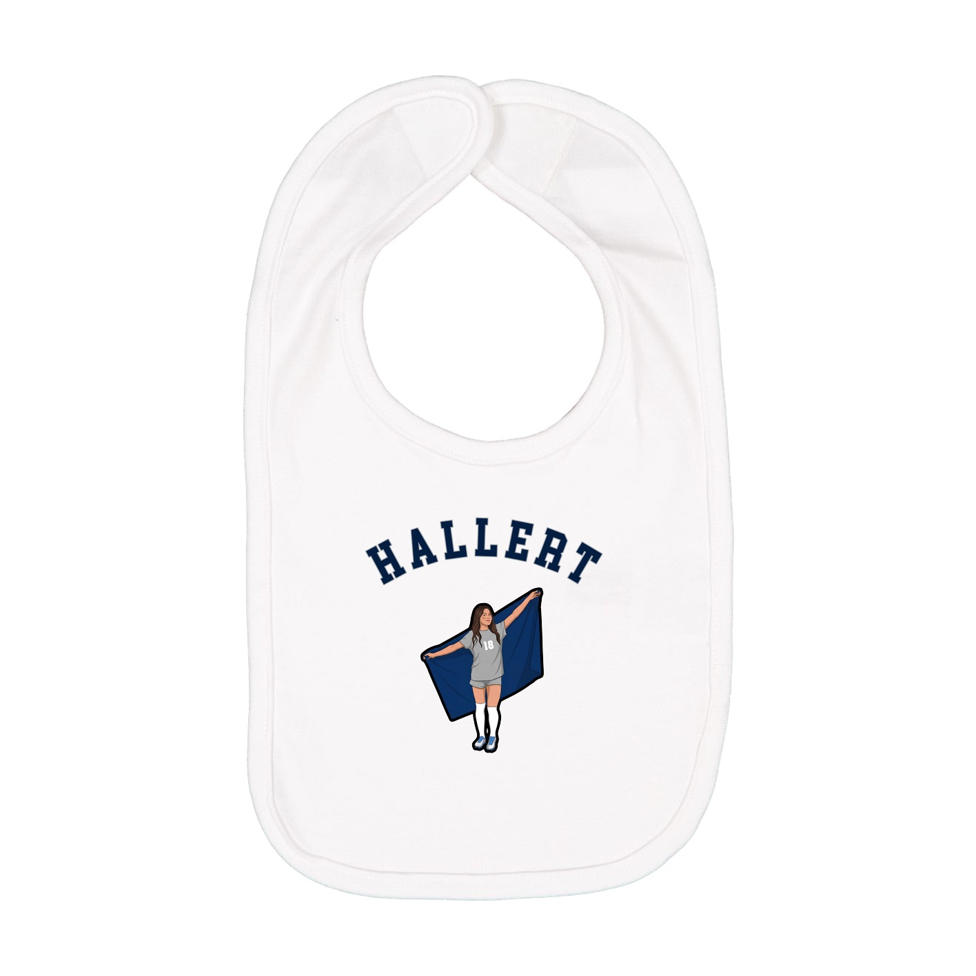 Infant Bib — Shirsey Arch in White