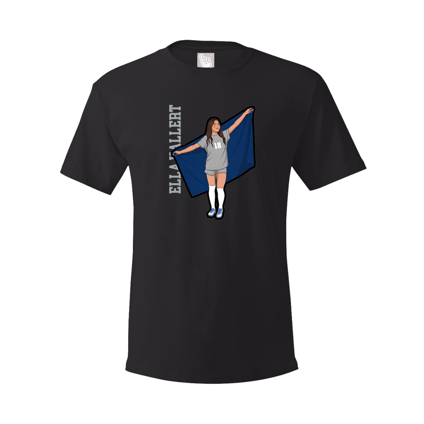 Tee — Name Vertical in Black