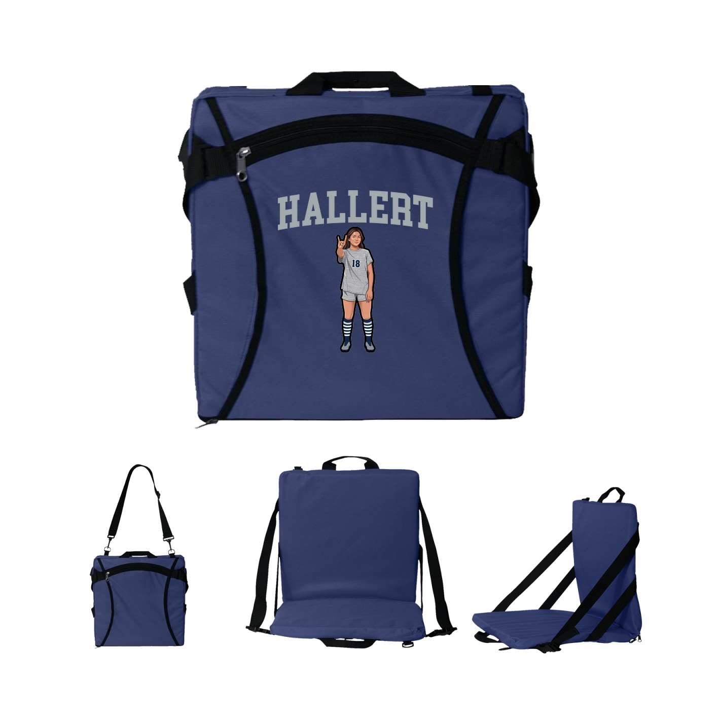 Folding Stadium Seat — Shirsey in Navy