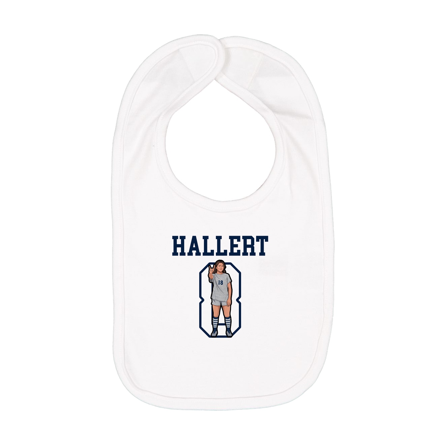 Infant Bib — Shirsey in White