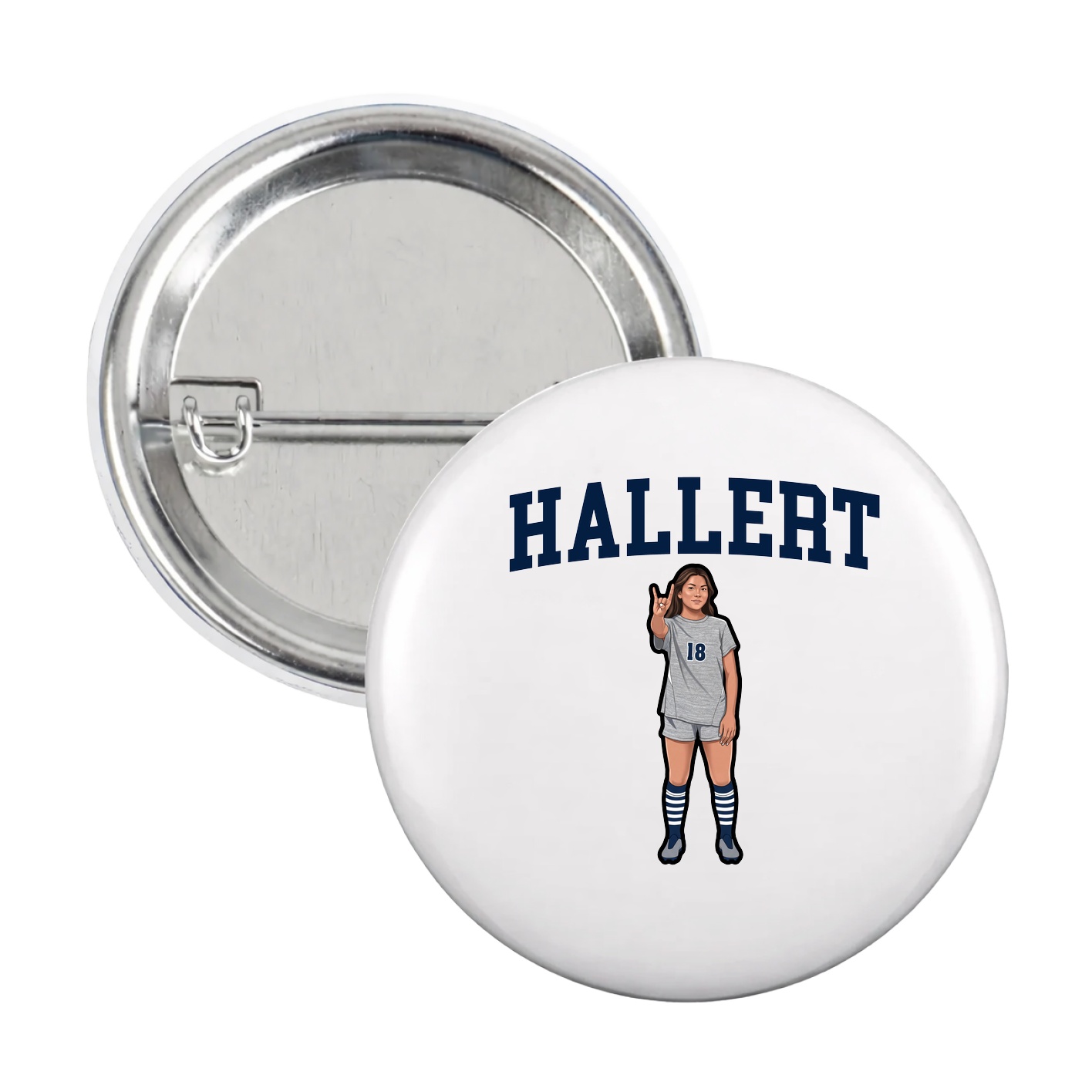 Game Day Button — Shirsey in White