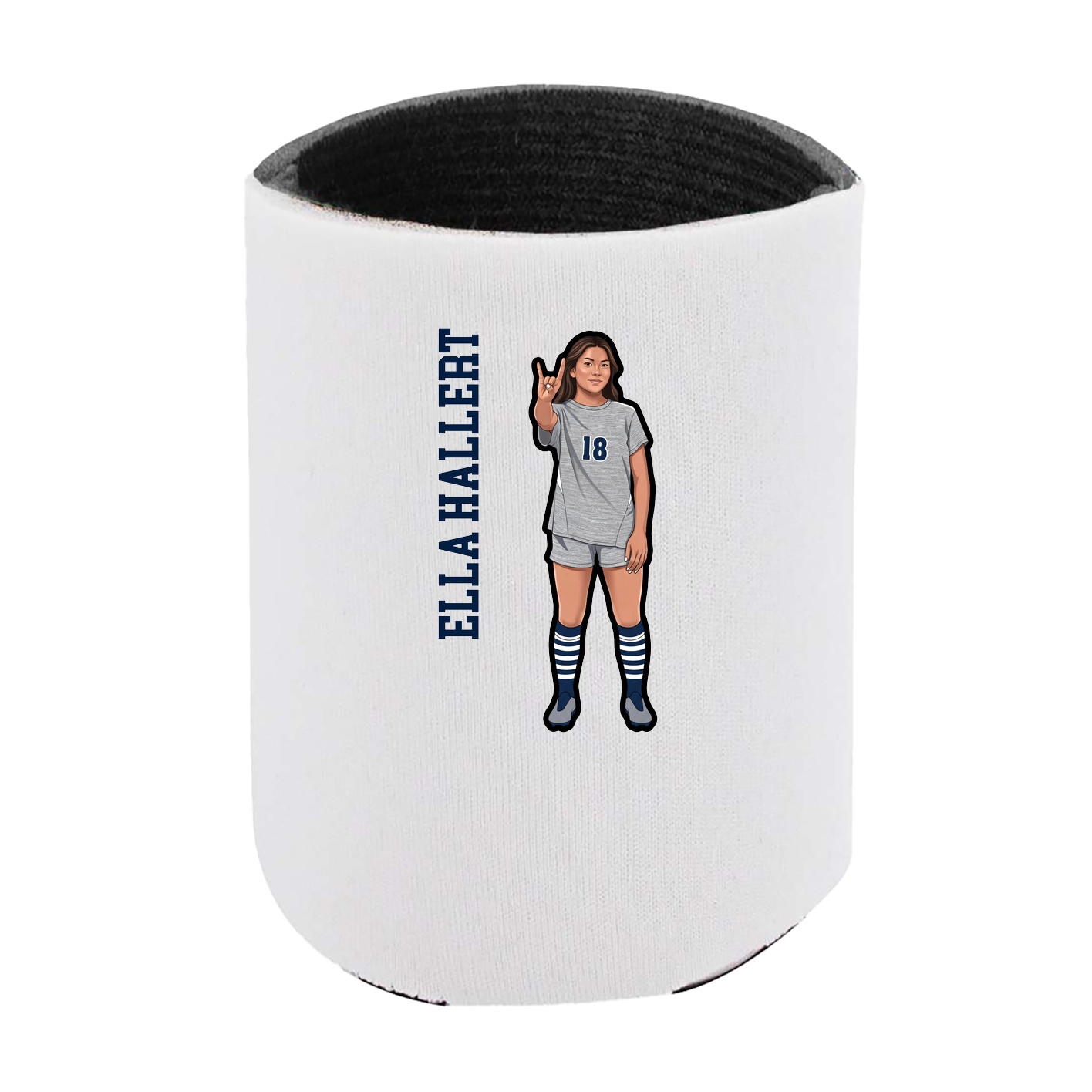 Can Holder — Name Vertical in White