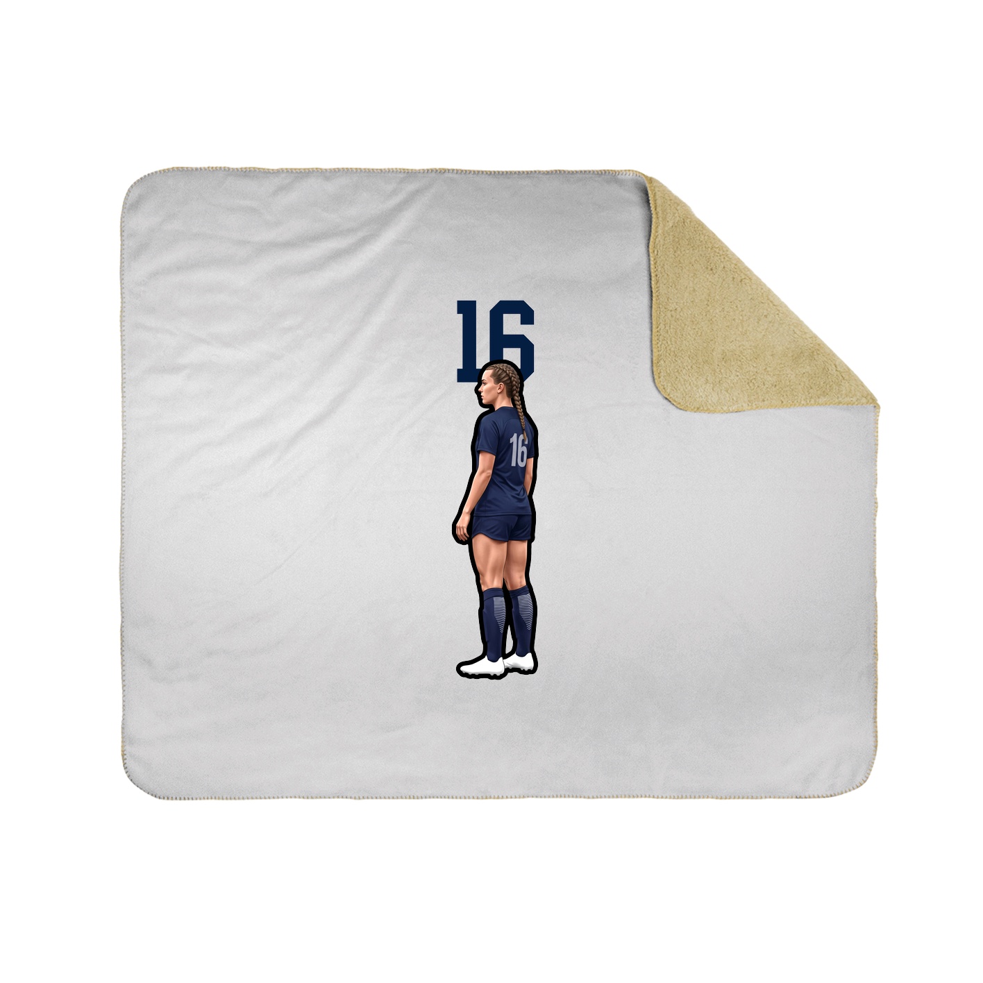 Throw Blanket — Number Top in White