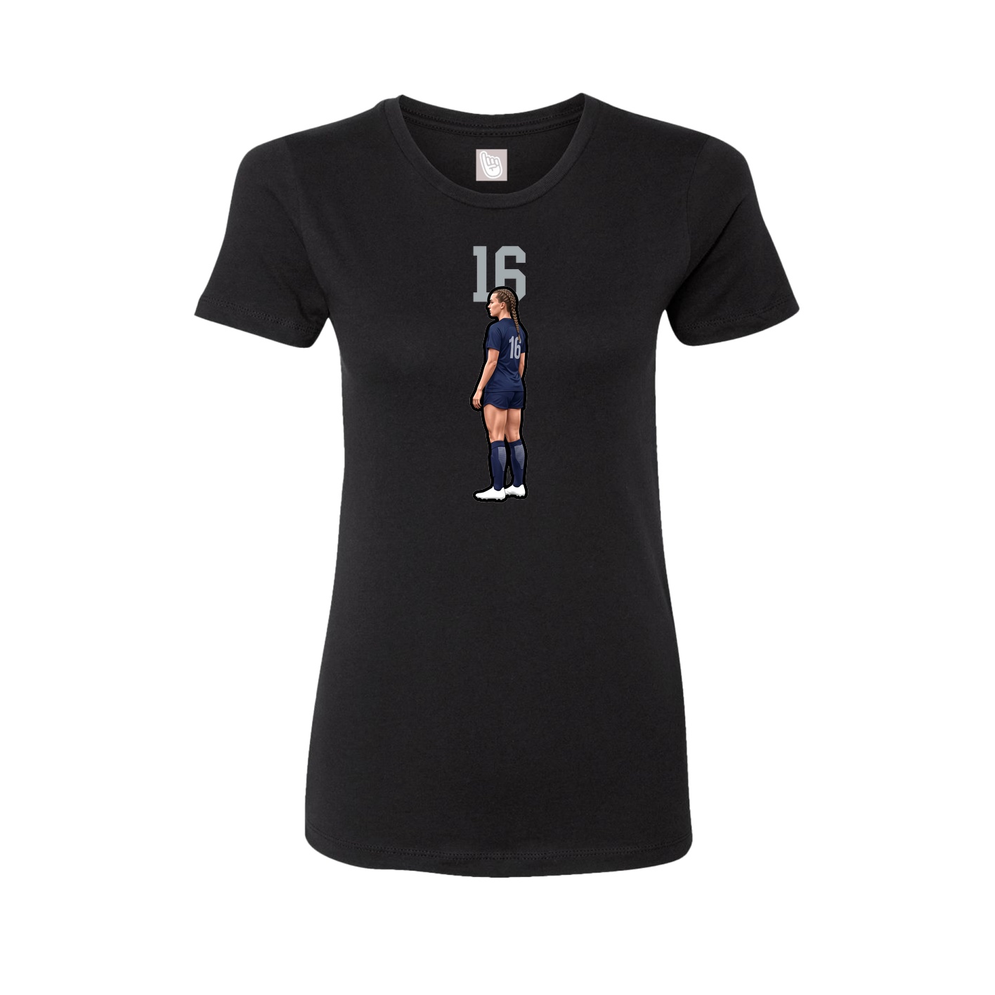 Womens Tee — Number Top in Black