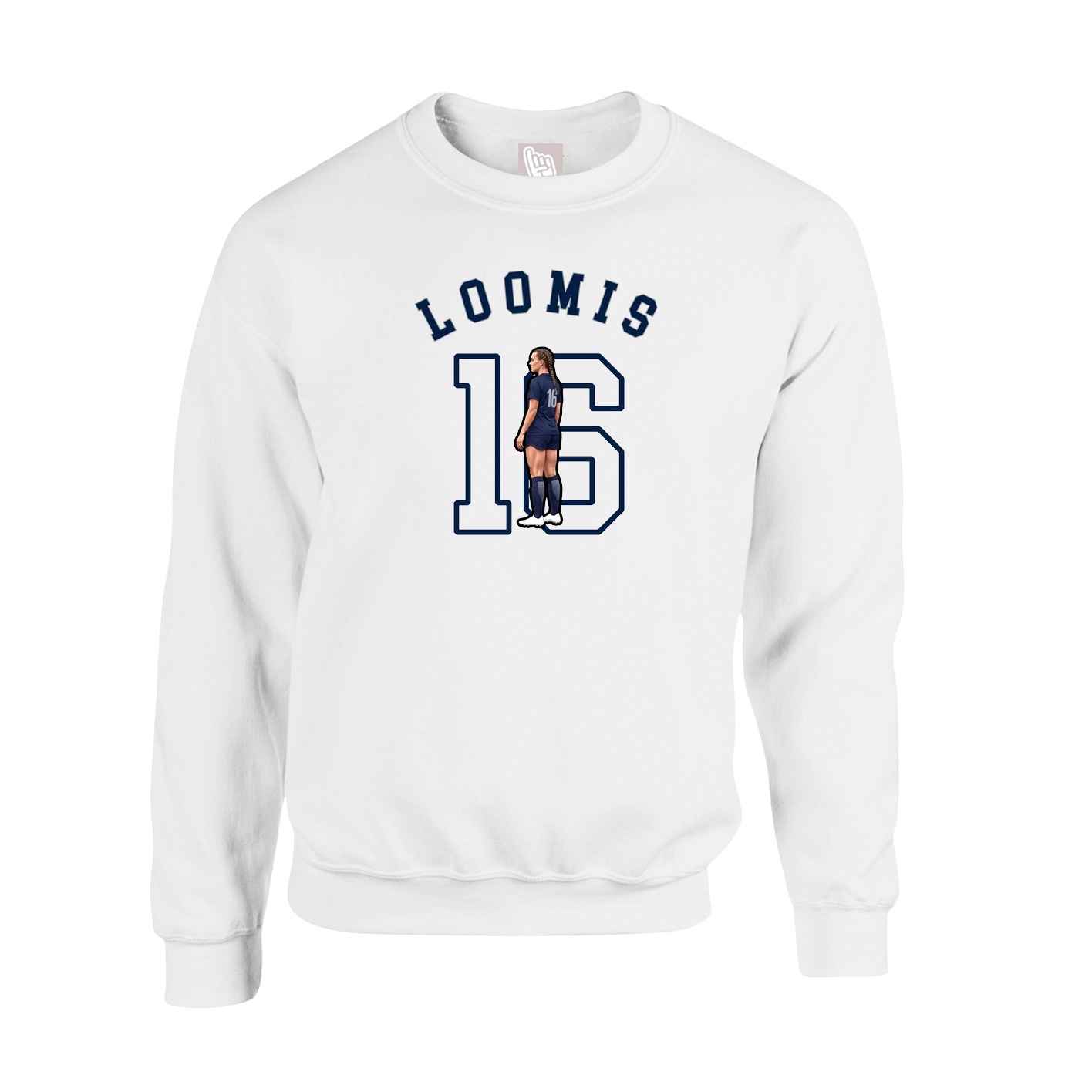 Fleece Crew — Shirsey Arch in White