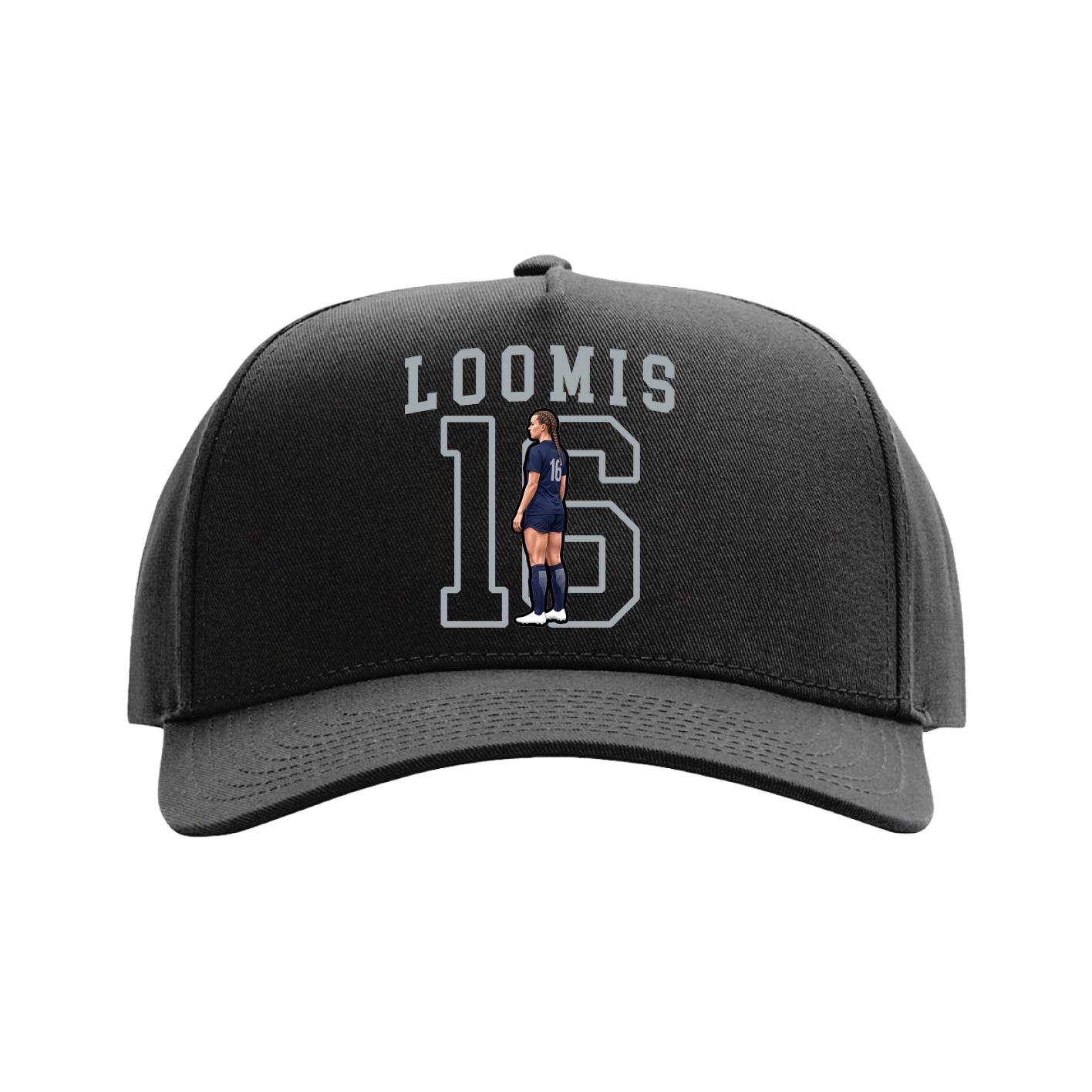 Full Fabric Five-Panel Champ Cap — Shirsey in Black