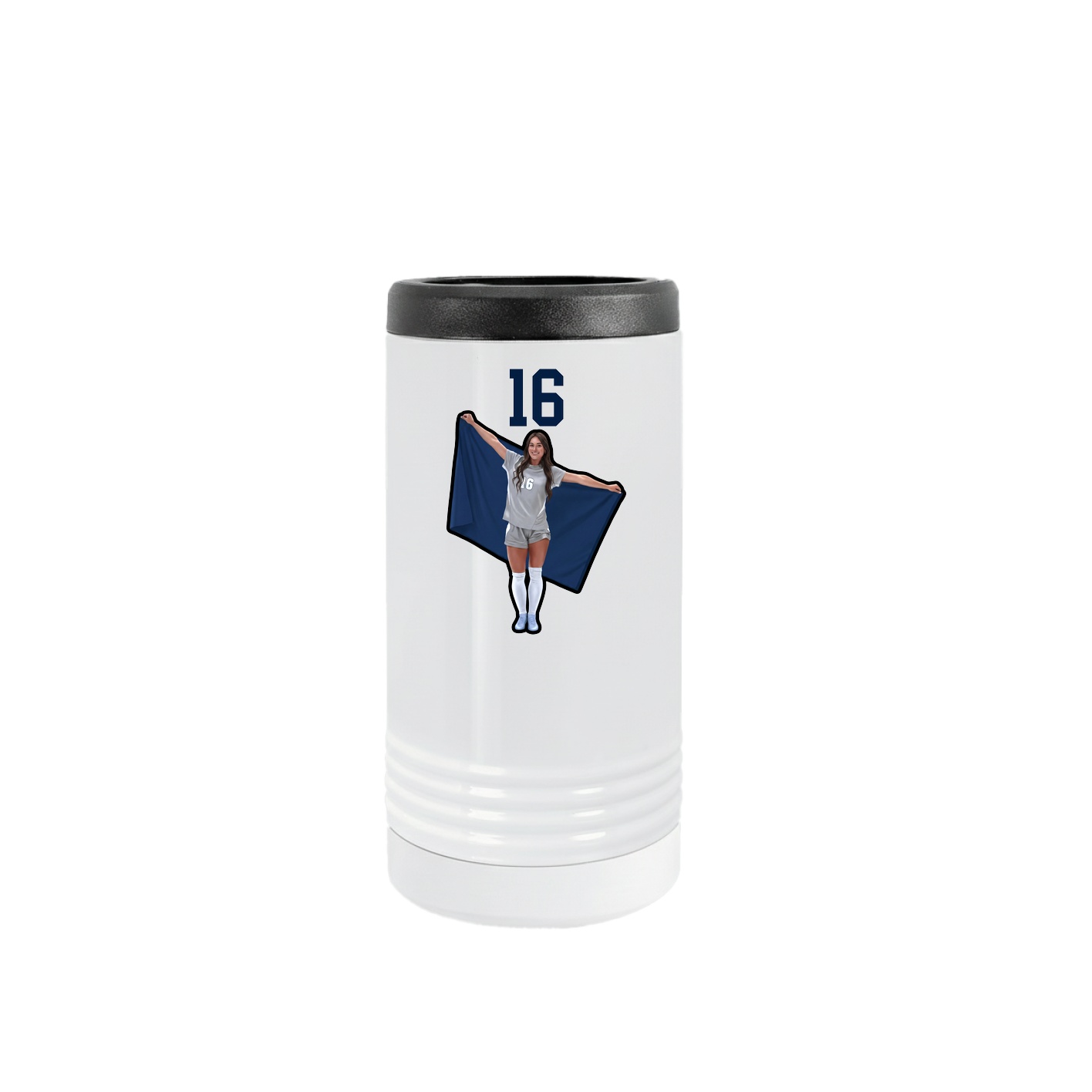 Slim Beverage Holder — Number Top in White