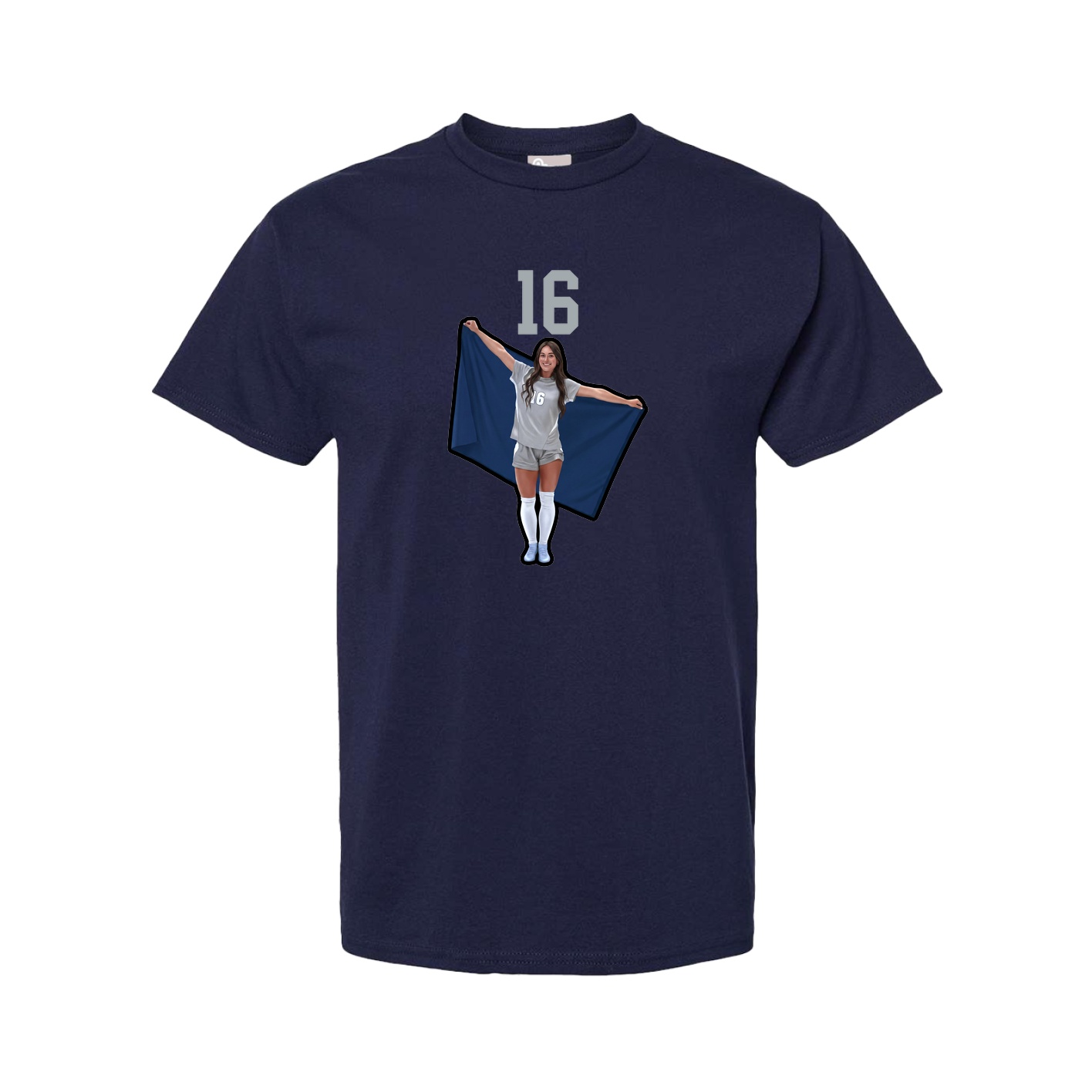 Tee — Number Top in Navy