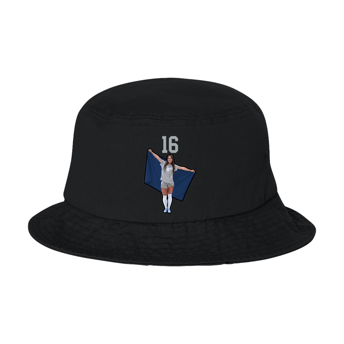 Bucket Cap — Number Top in Black