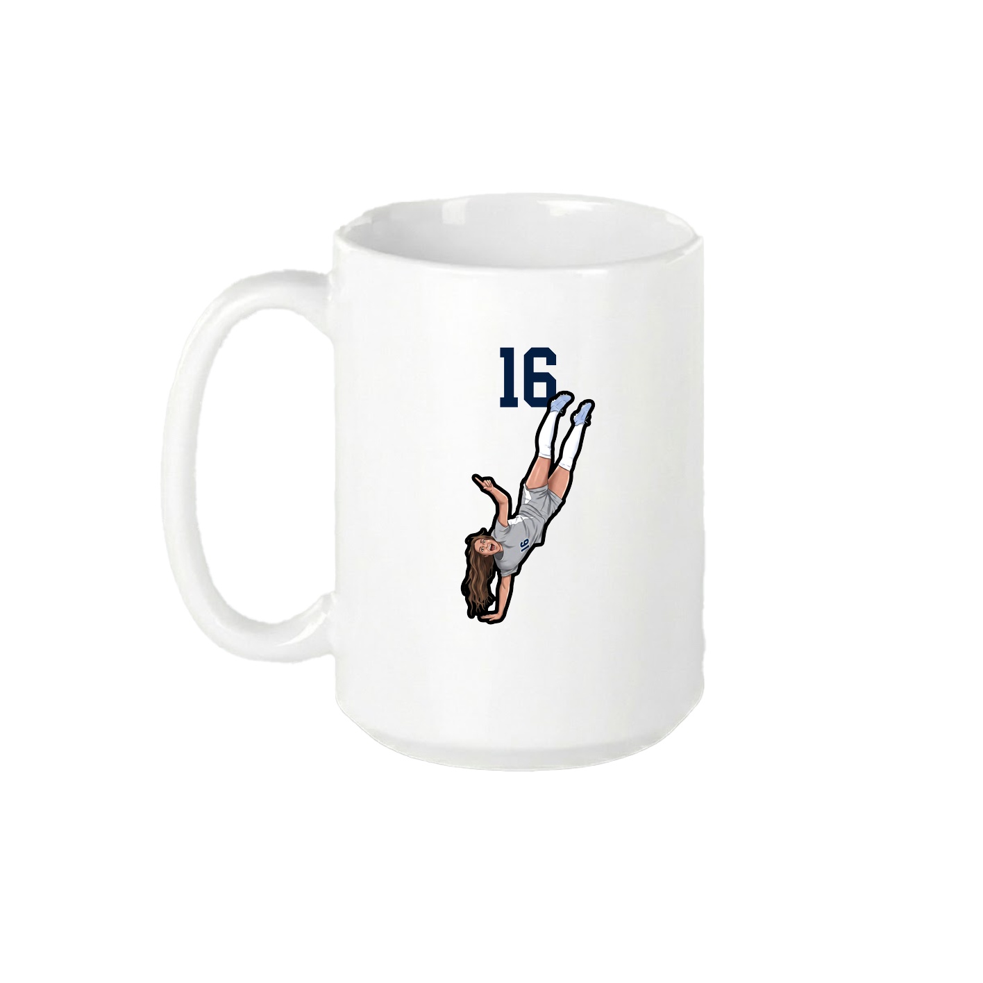 15oz Coffee Mug — Number Top in White