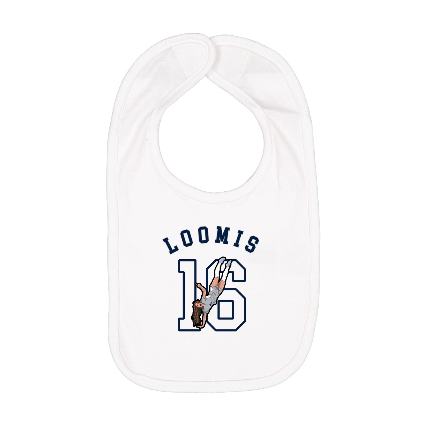 Infant Bib — Shirsey Arch in White