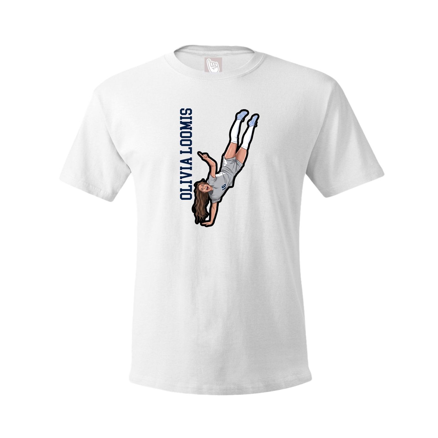 Tee — Name Vertical in White