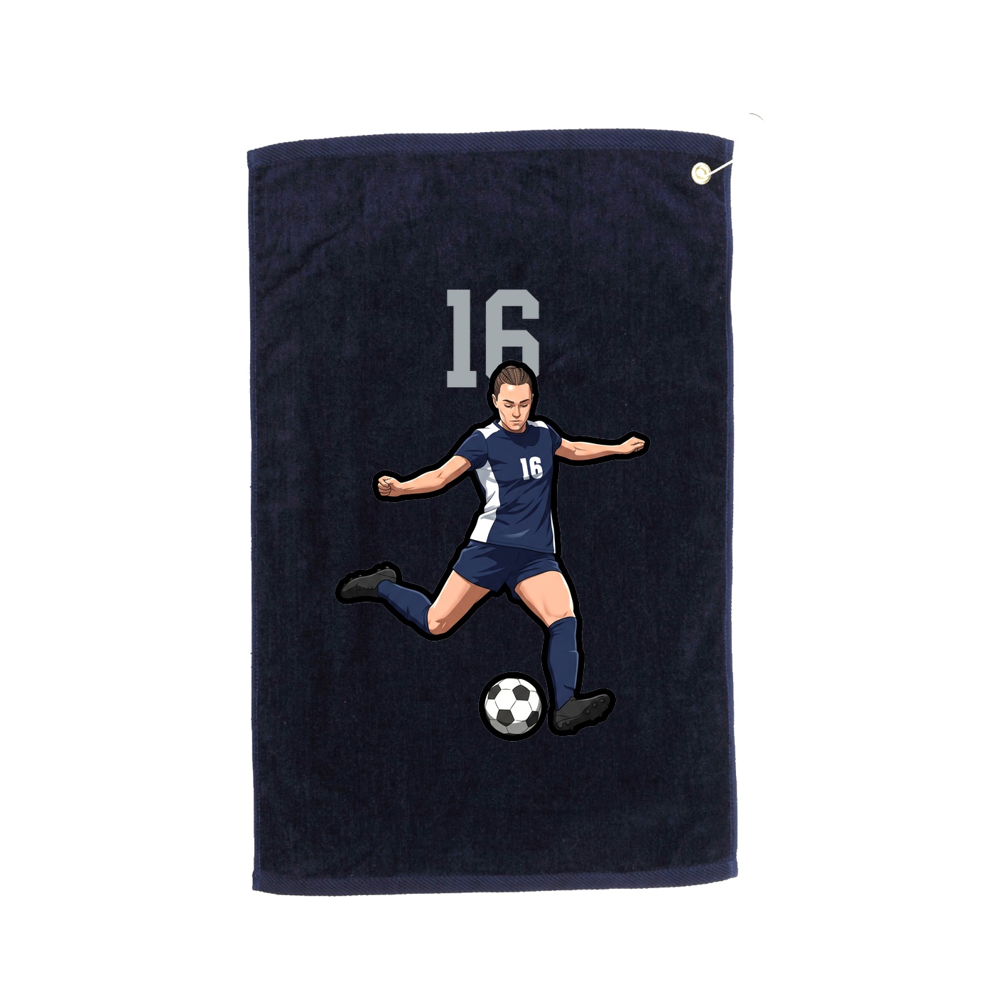 Golf Towel — Number Top in Navy