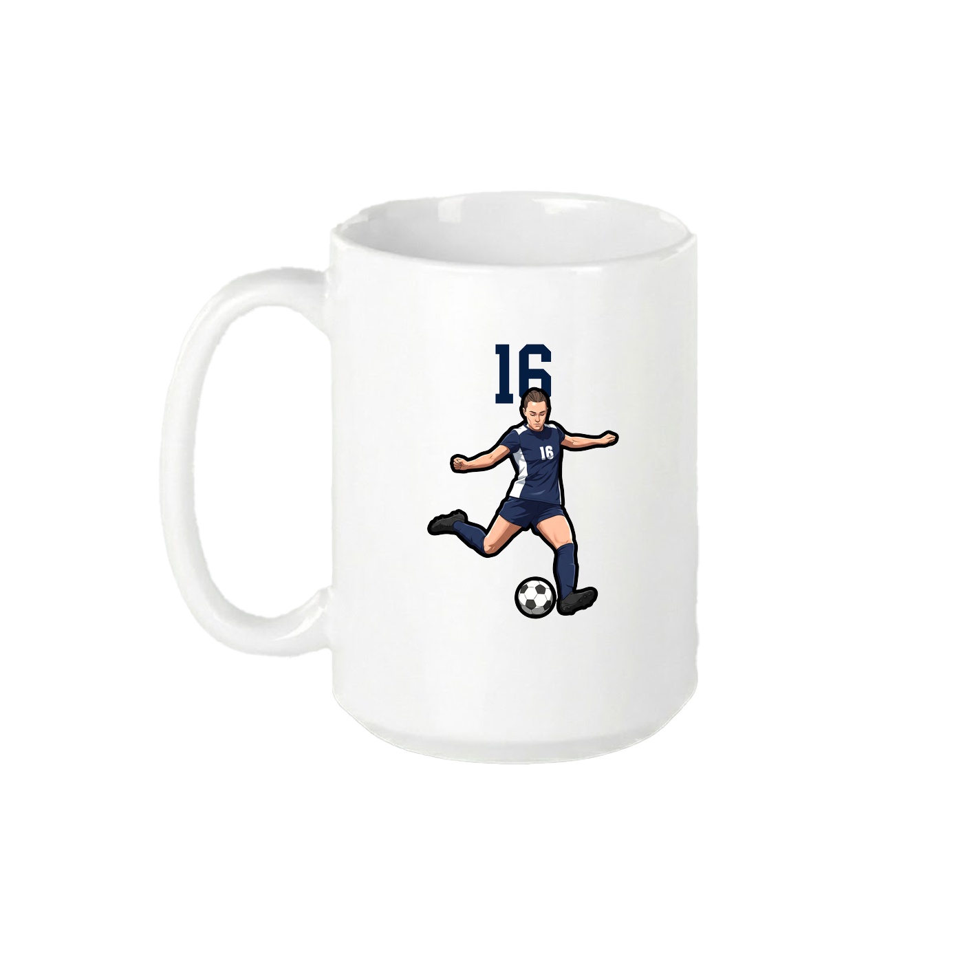 15oz Coffee Mug — Number Top in White