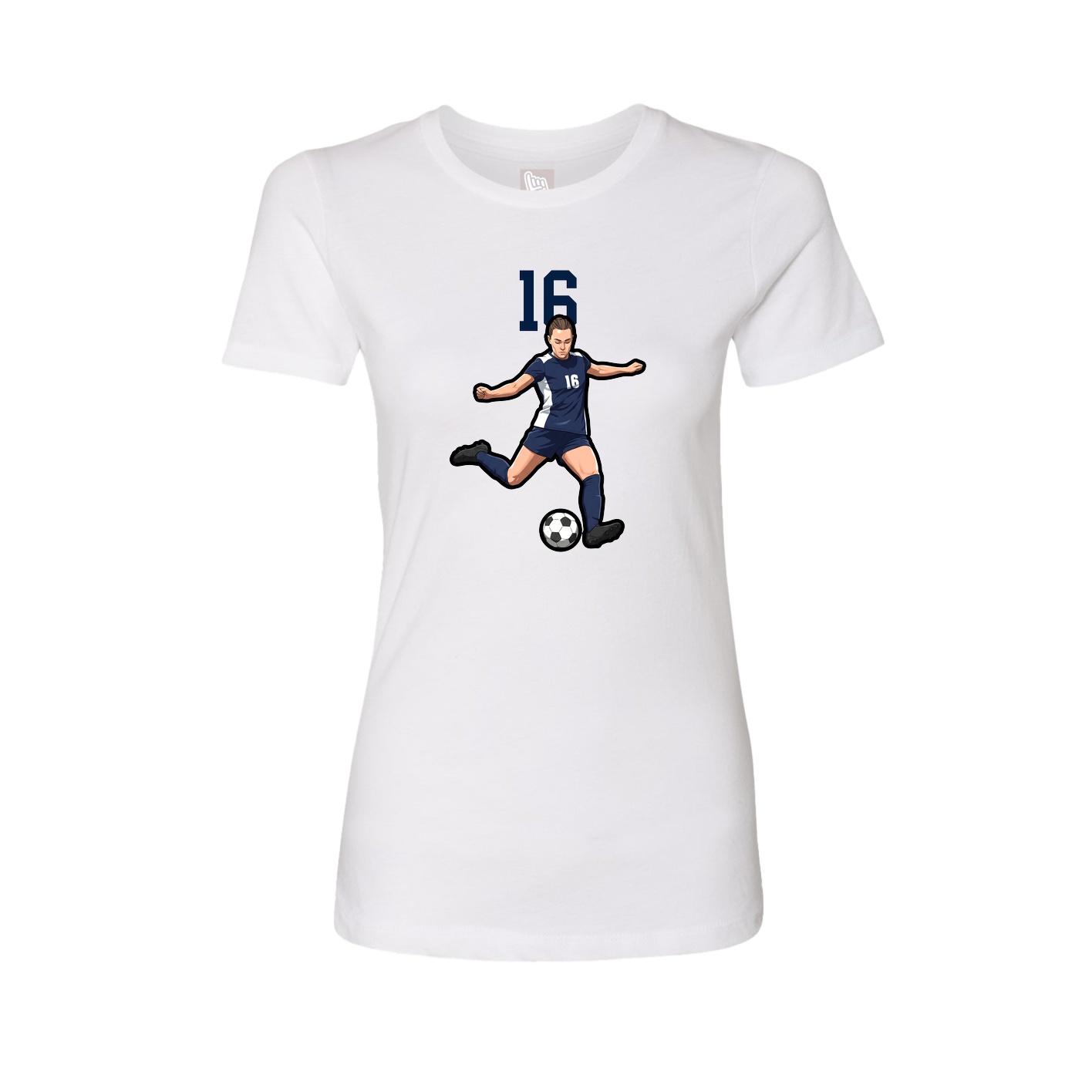 Womens Tee — Number Top in White