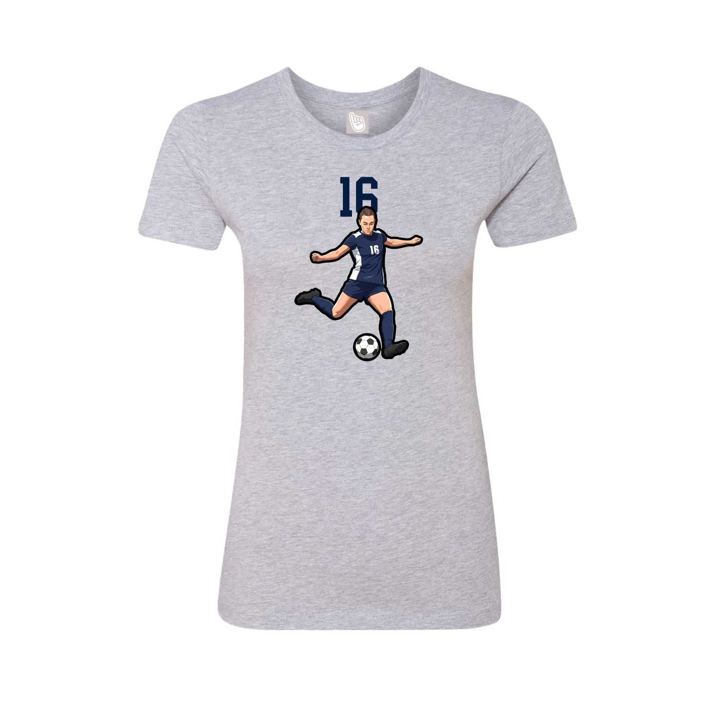 Womens Tee — Number Top in Grey