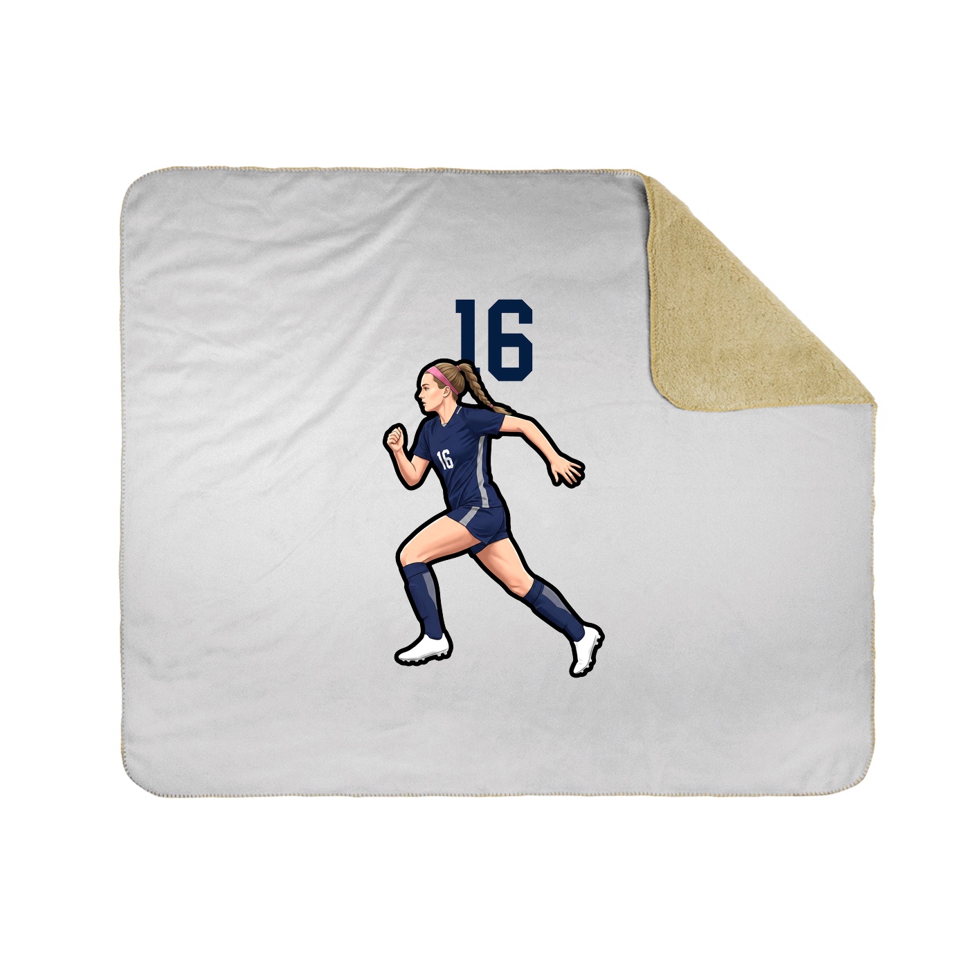 Throw Blanket — Number Top in White