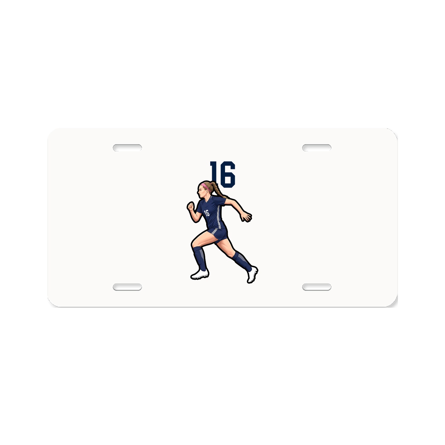 License Plate — Number Top in Classic