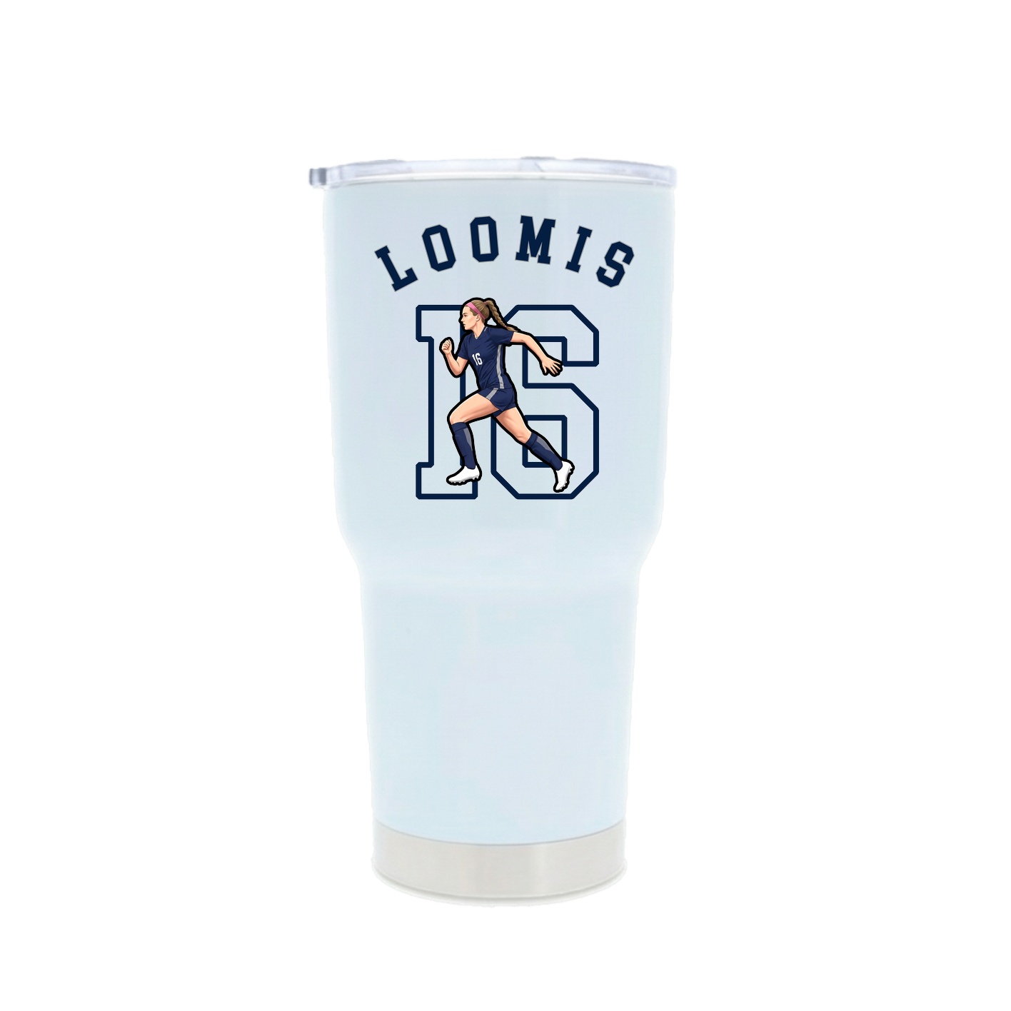 30oz Stainless Steel Tumbler — Shirsey Arch in White