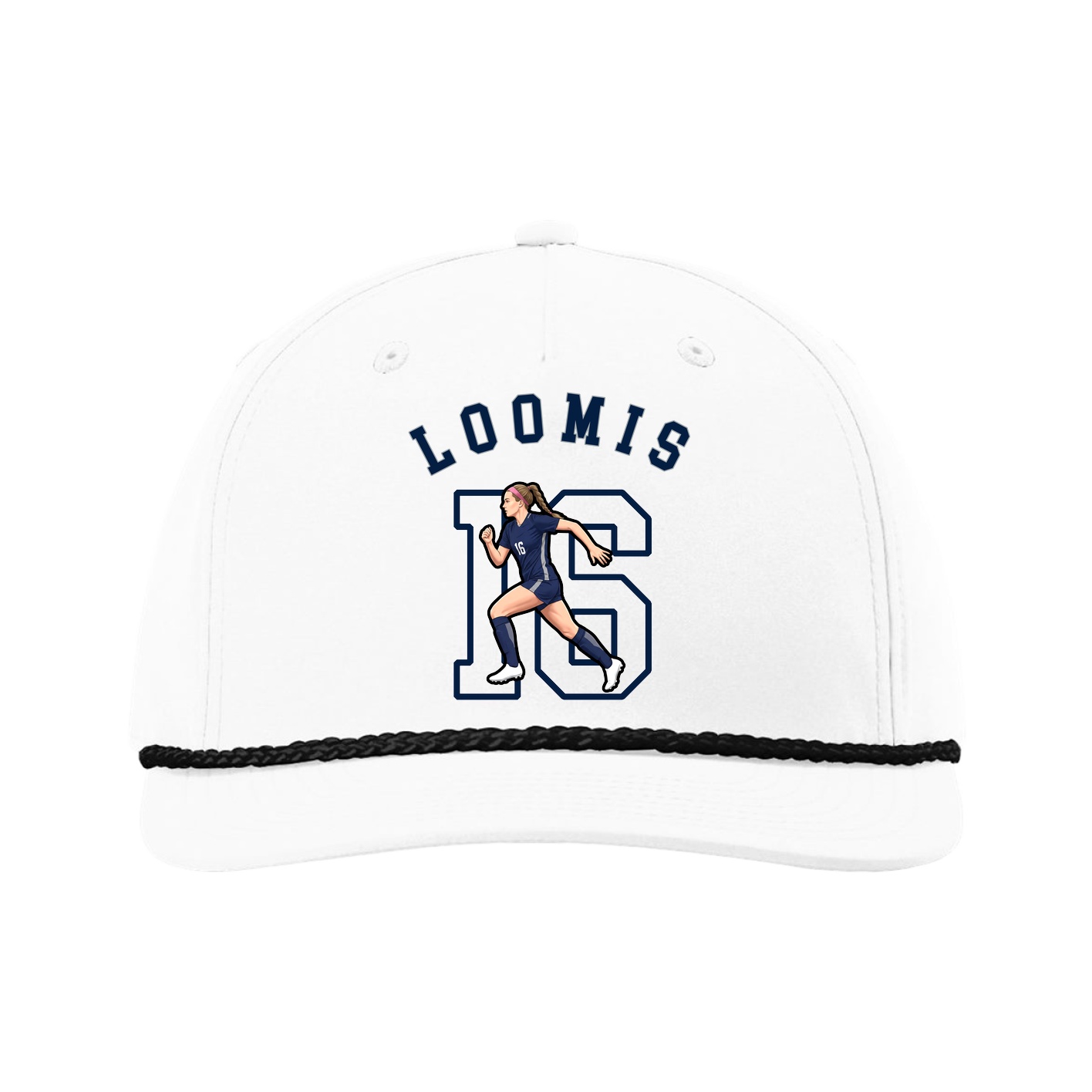 Five-Panel Classic Rope Cap — Shirsey Arch in White