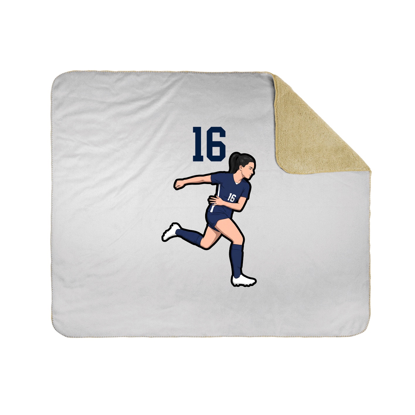 Throw Blanket — Number Top in White