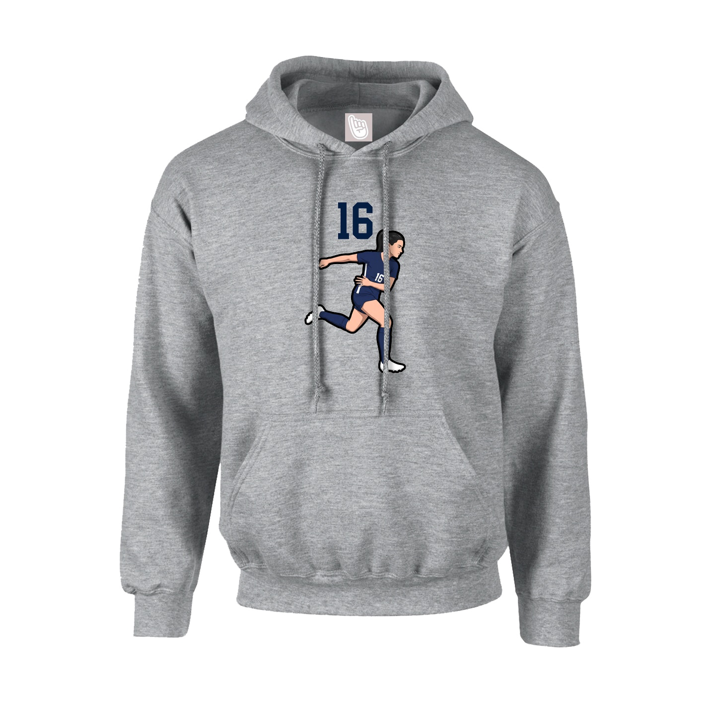 Youth Hoodie — Number Top in Grey