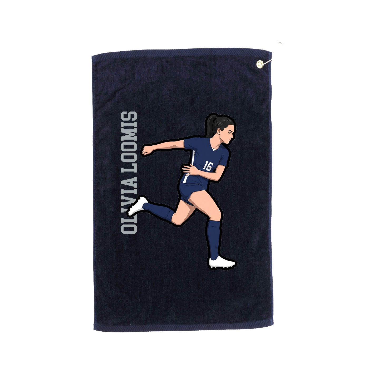 Golf Towel — Name Vertical in Navy