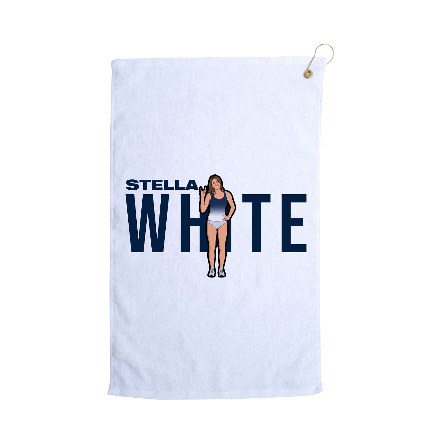 Golf Towel — Player Name in White