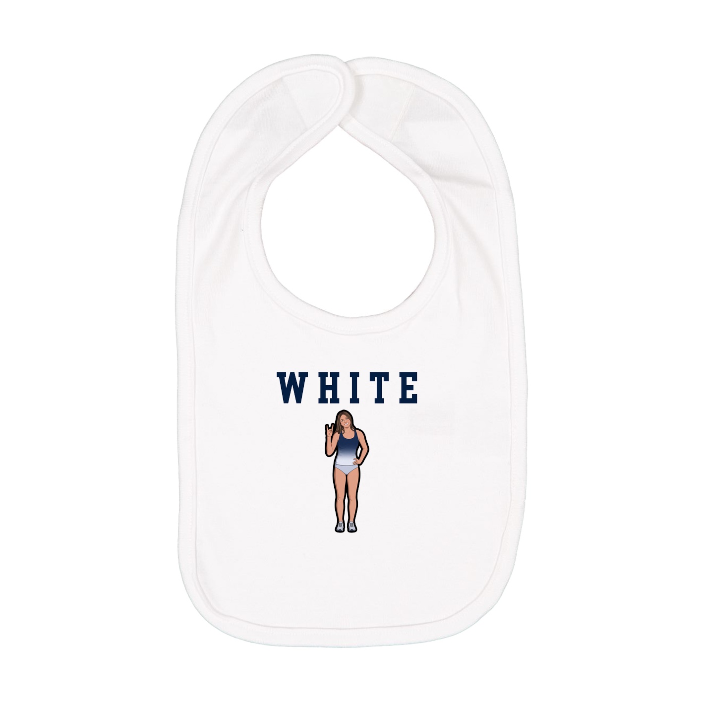 Infant Bib — Shirsey in White