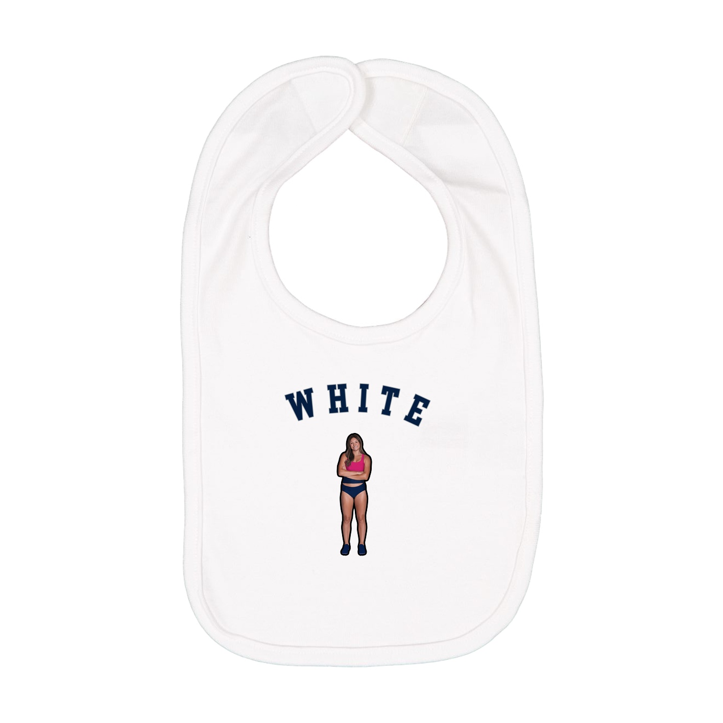 Infant Bib — Shirsey Arch in White