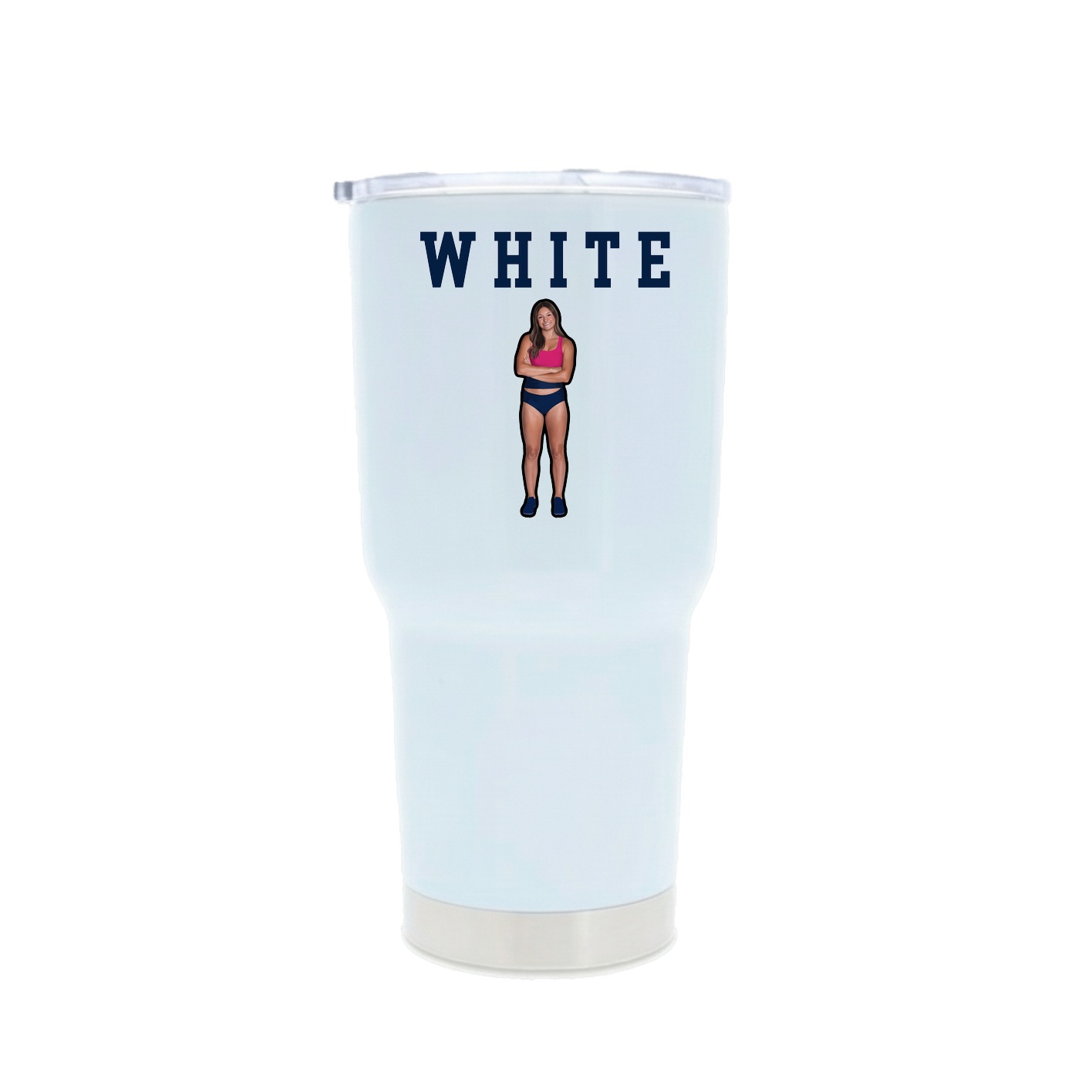 30oz Stainless Steel Tumbler — Shirsey in White