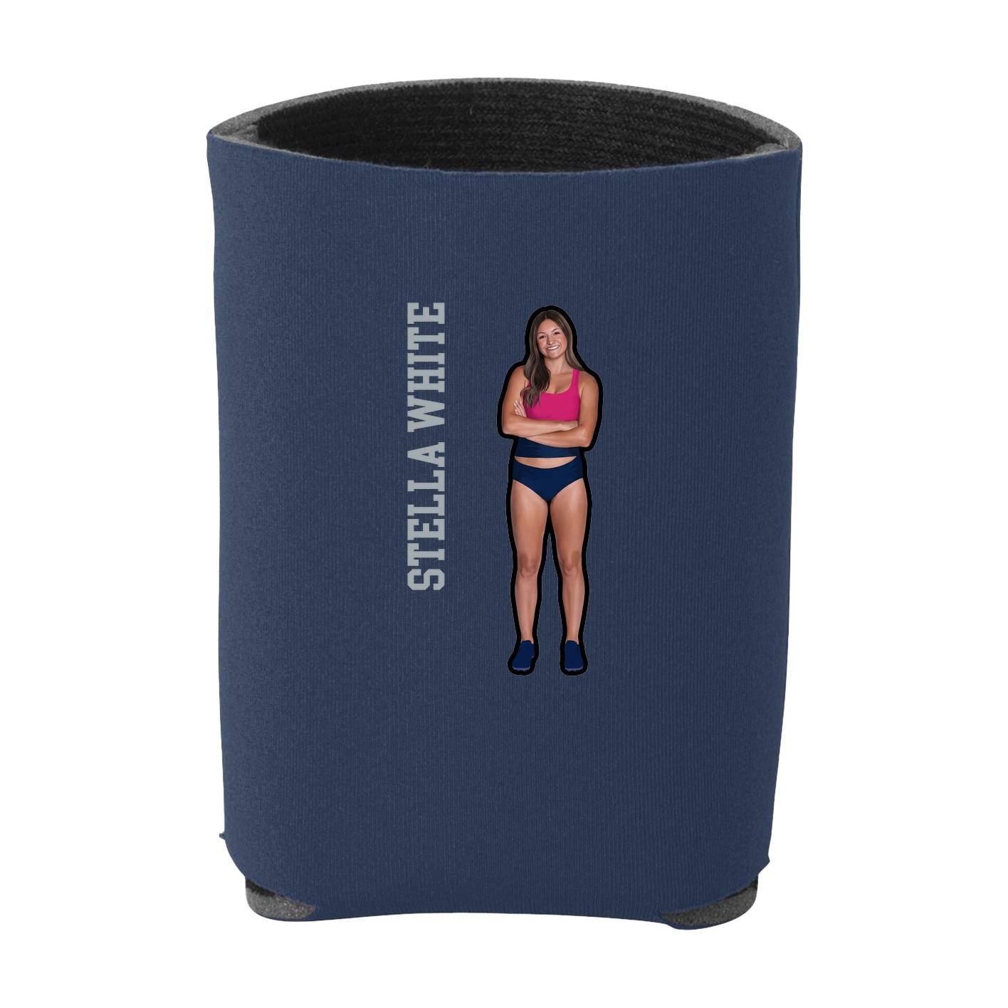 Can Holder — Name Vertical in Navy