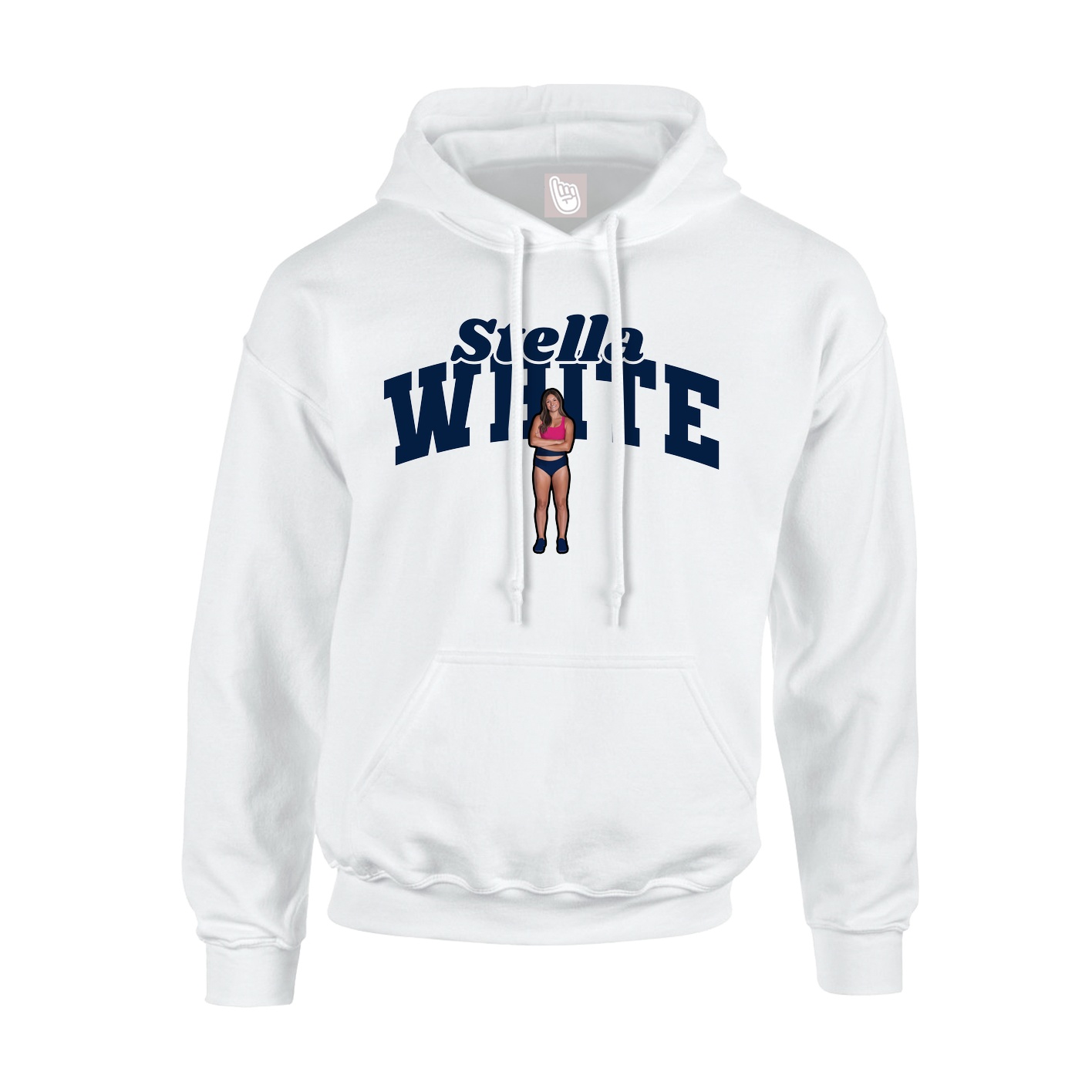 Hoodie — Signature Arch in White