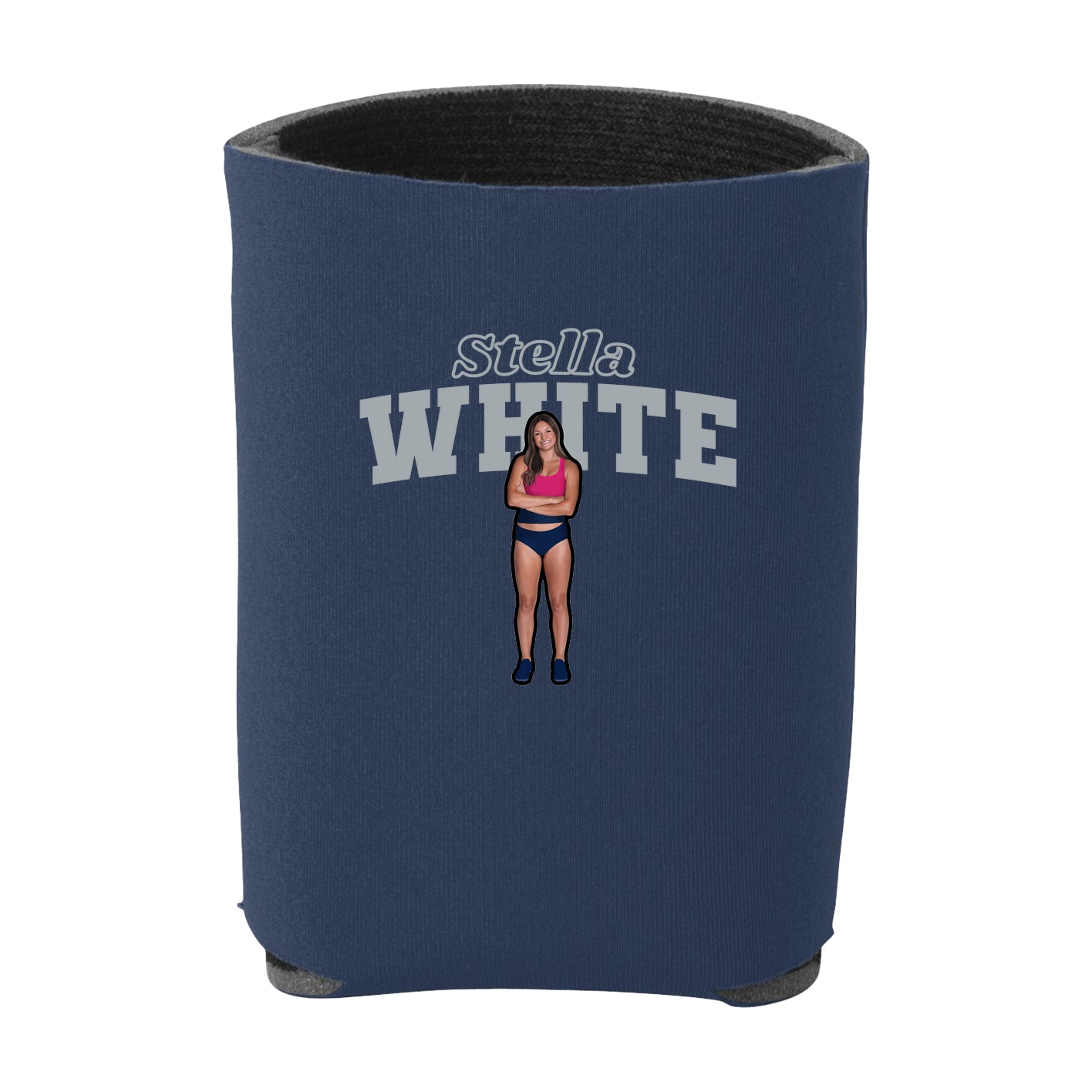 Can Holder — Name Arch in Navy