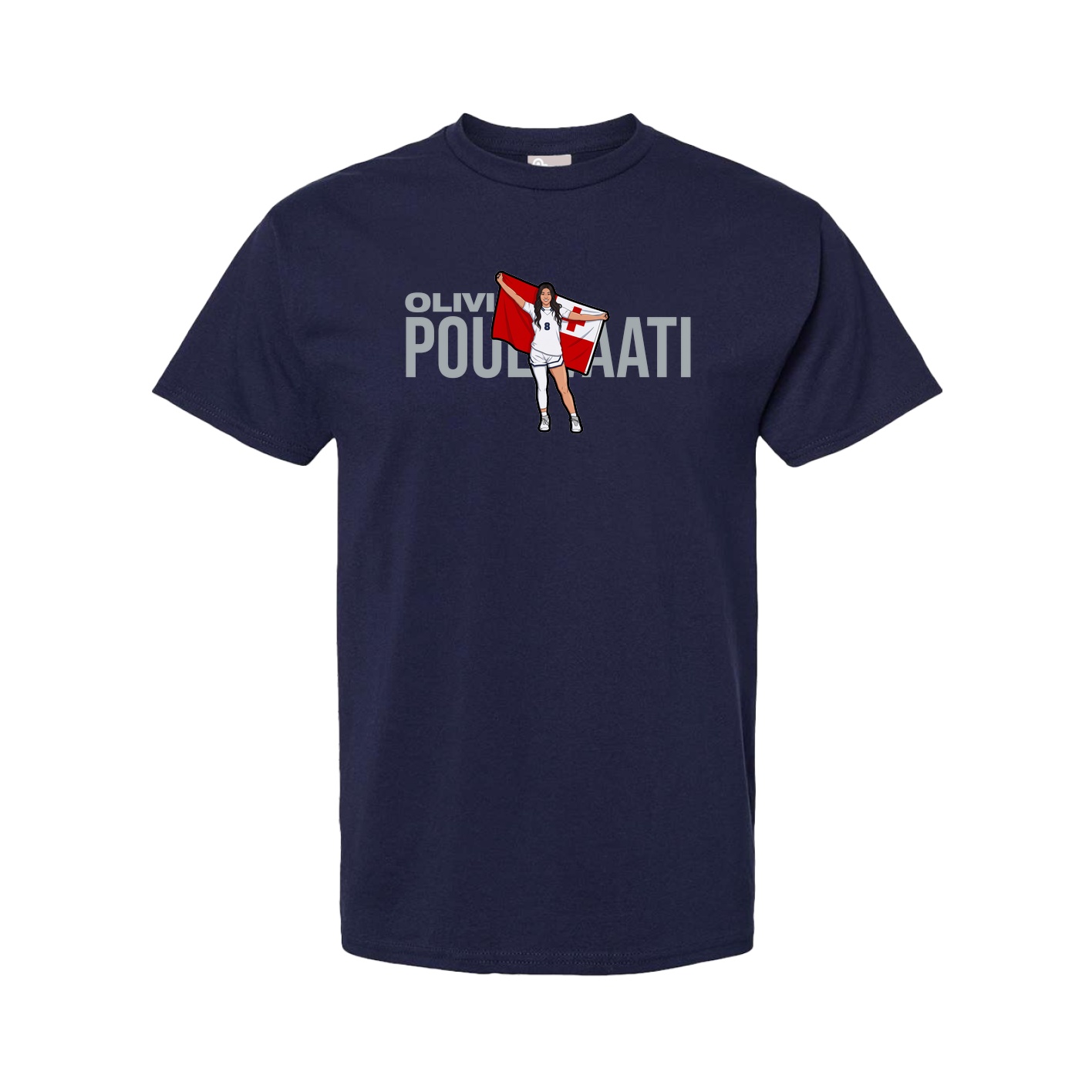 Youth Tee — Player Name in Navy