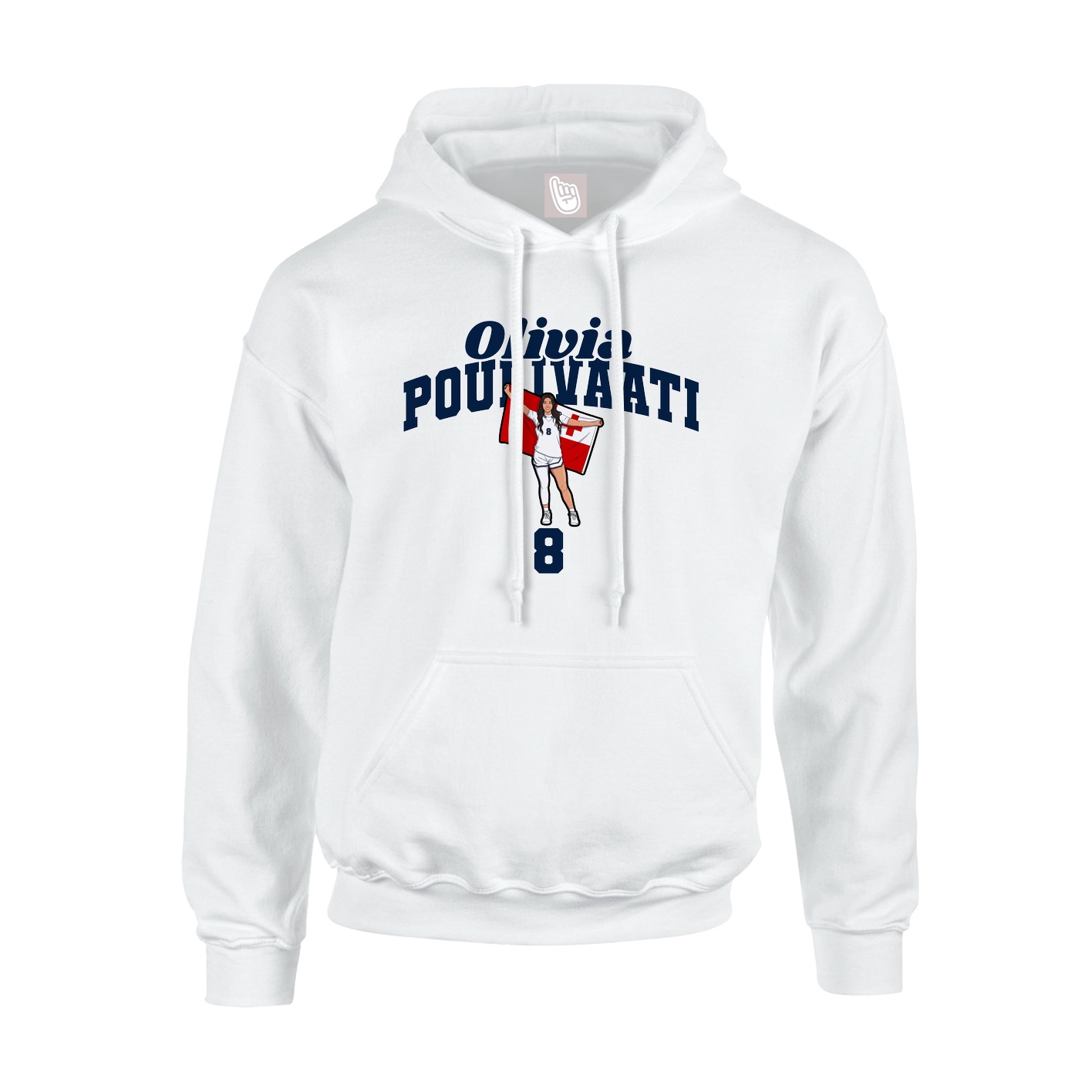 Hoodie — Signature Arch in White