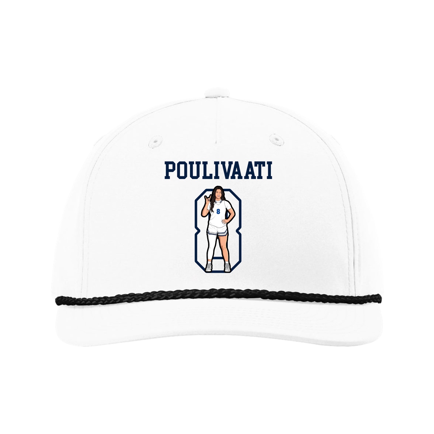 Five-Panel Classic Rope Cap — Shirsey in White