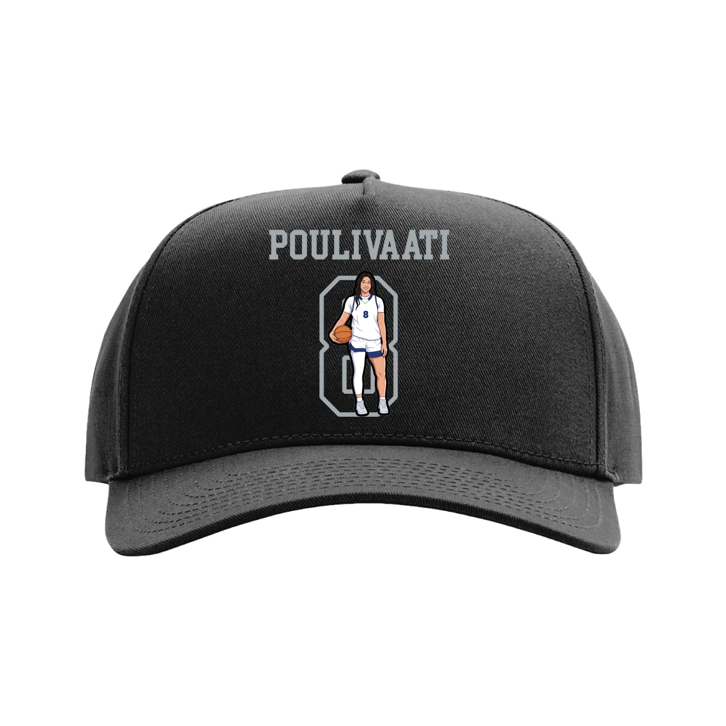 Full Fabric Five-Panel Champ Cap — Shirsey in Black
