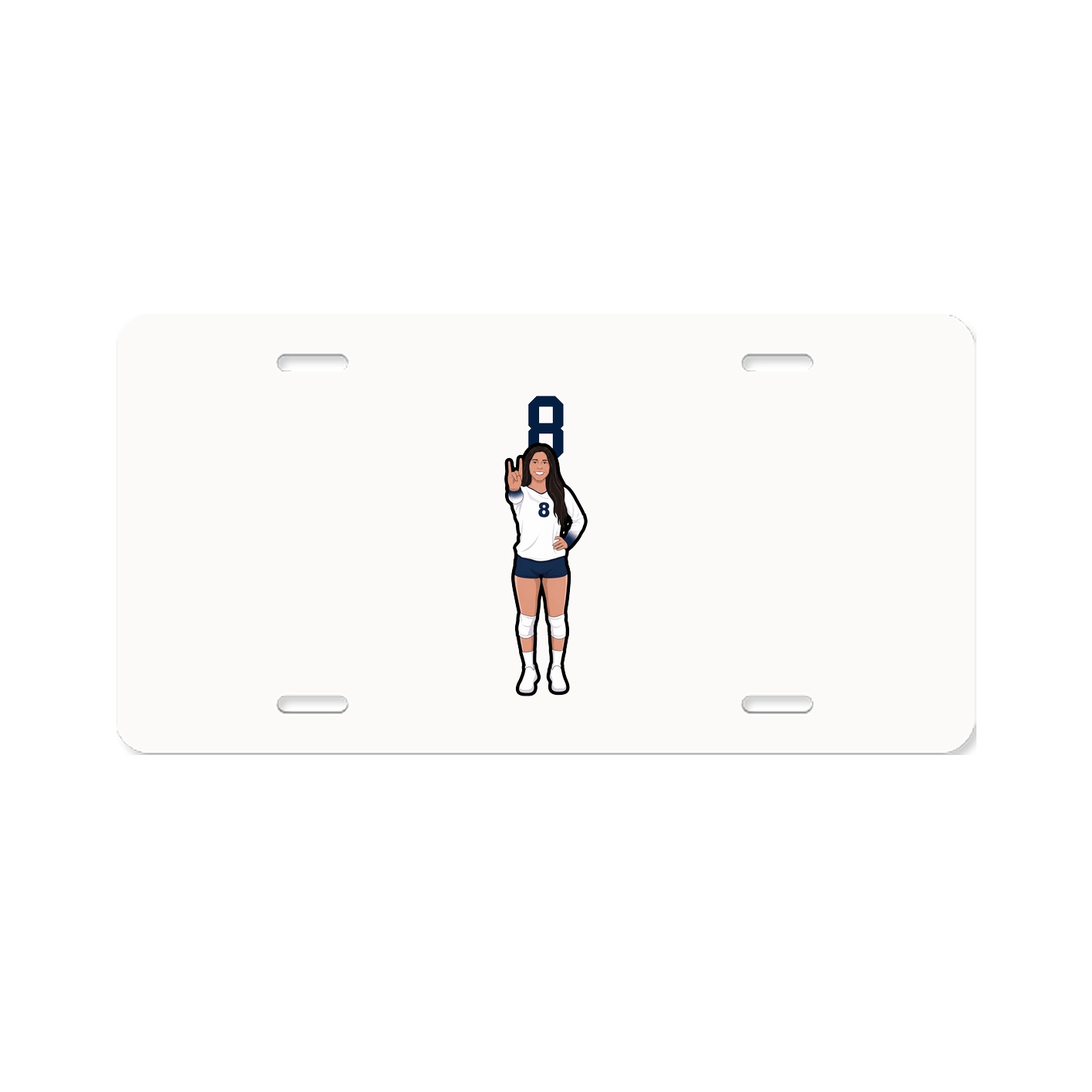 License Plate — Number Top in Classic