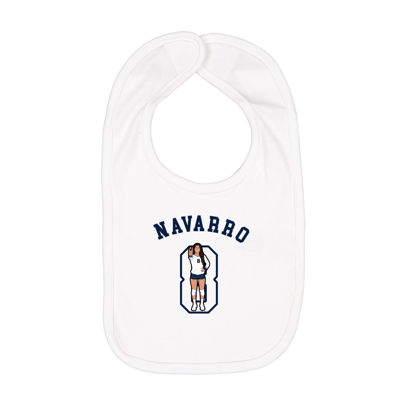 Infant Bib — Shirsey Arch in White