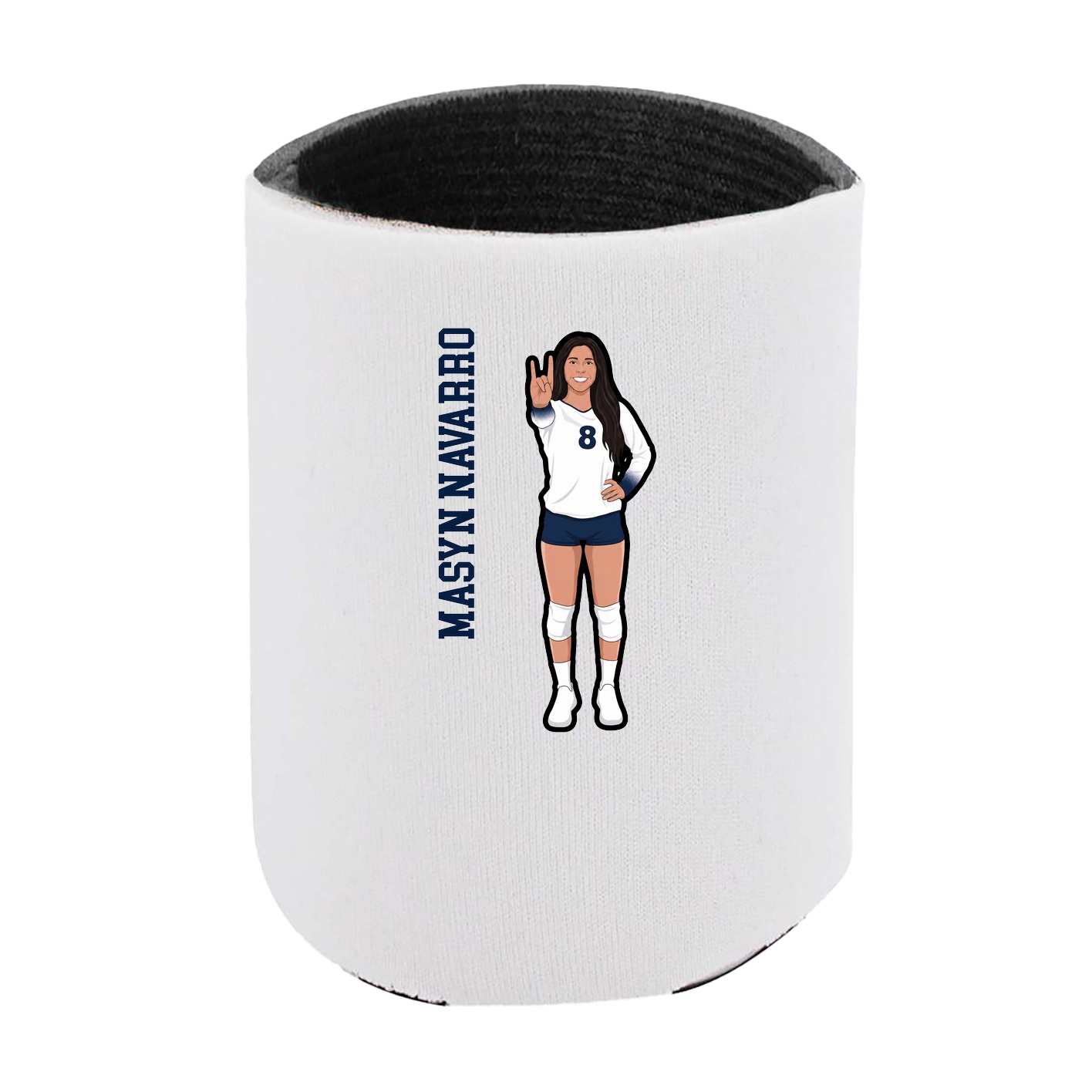 Can Holder — Name Vertical in White