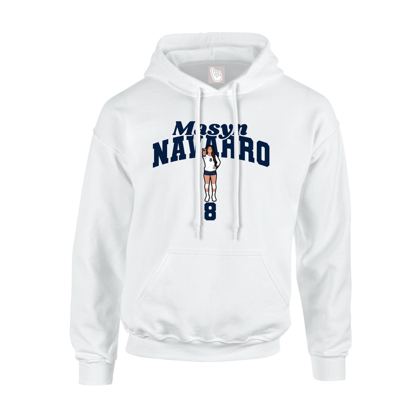 Youth Hoodie — Signature Arch in White