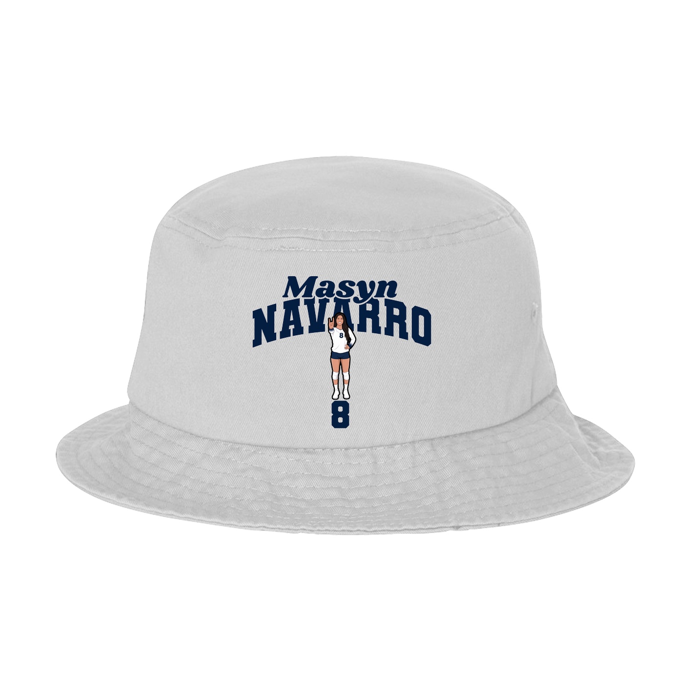 Bucket Cap — Signature Arch in White