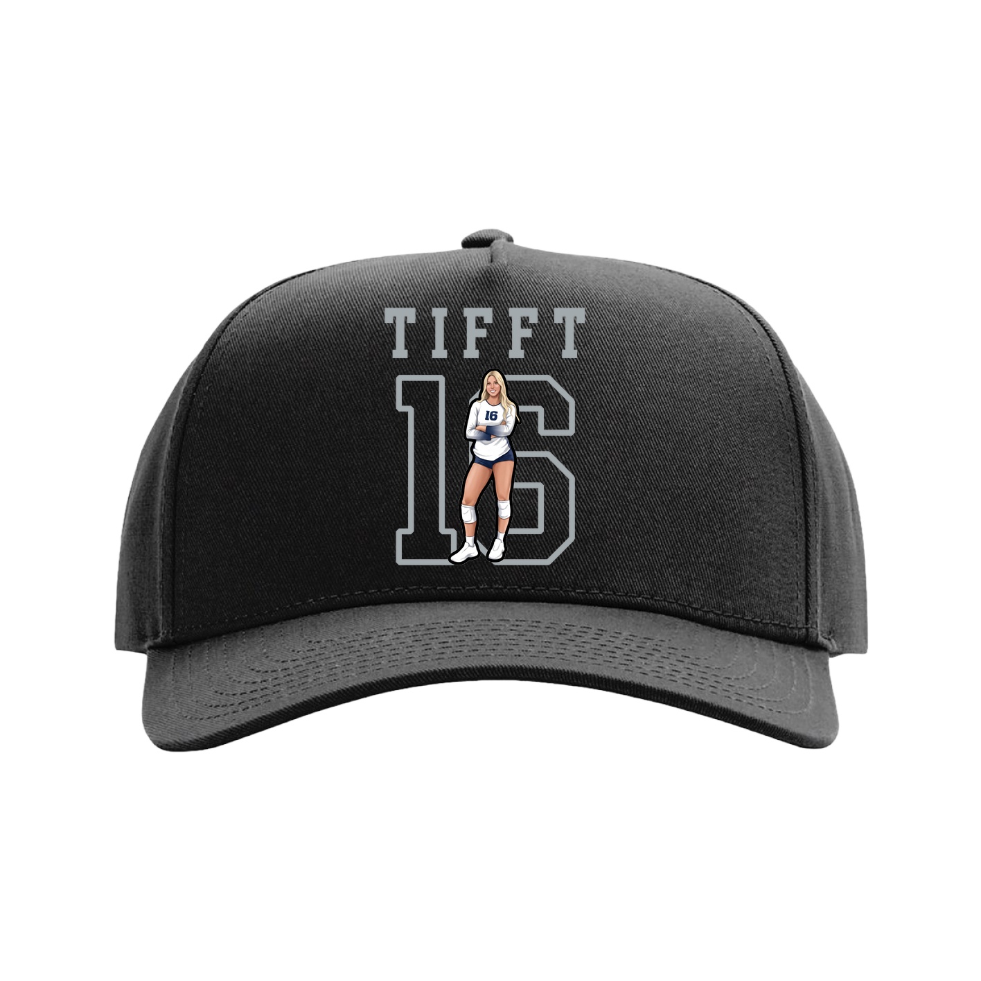 Full Fabric Five-Panel Champ Cap — Shirsey in Black