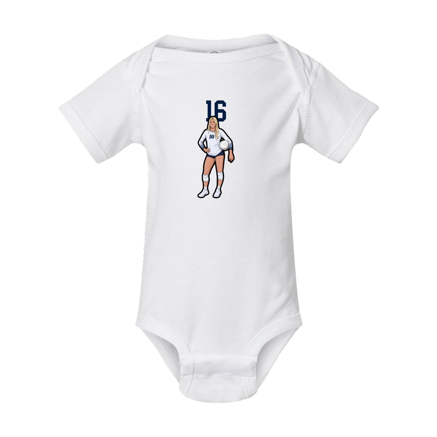Baby Onesie — Number Top in White