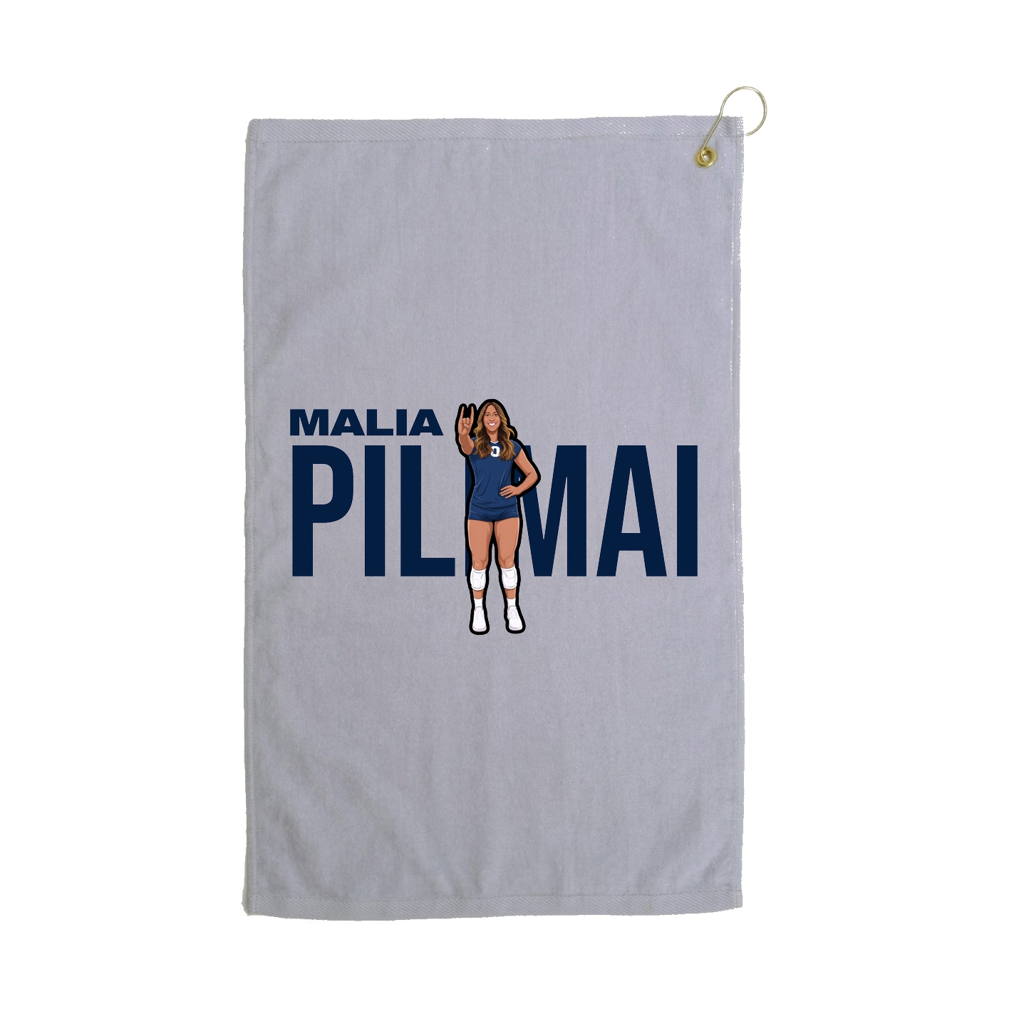 Golf Towel — Player Name in Grey