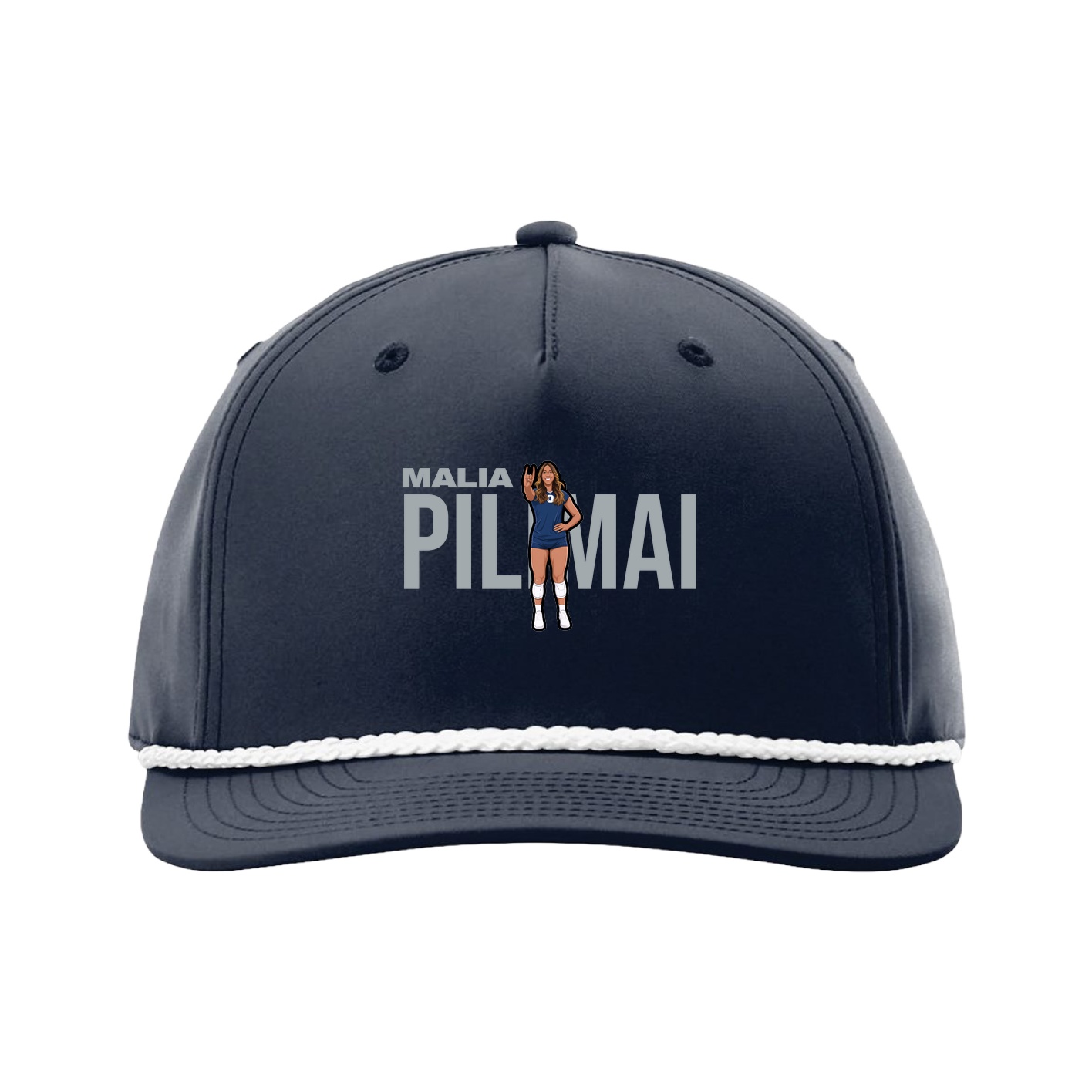 Five-Panel Classic Rope Cap — Player Name in Navy
