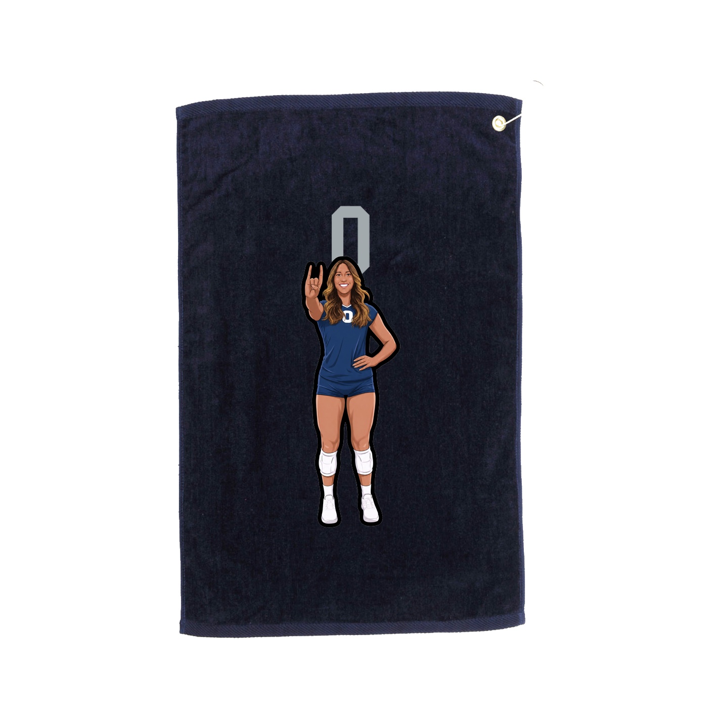 Golf Towel — Number Top in Navy