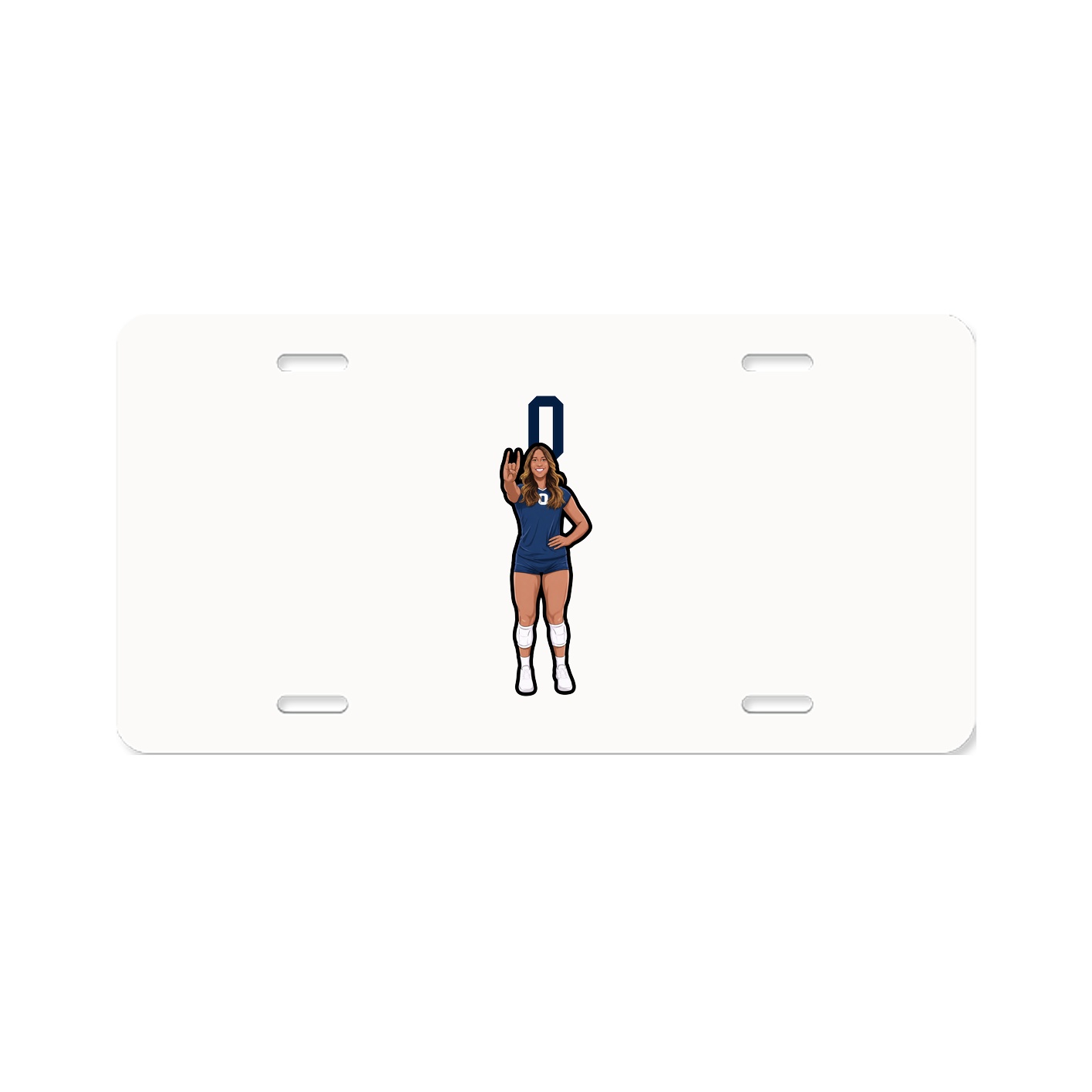 License Plate — Number Top in Classic