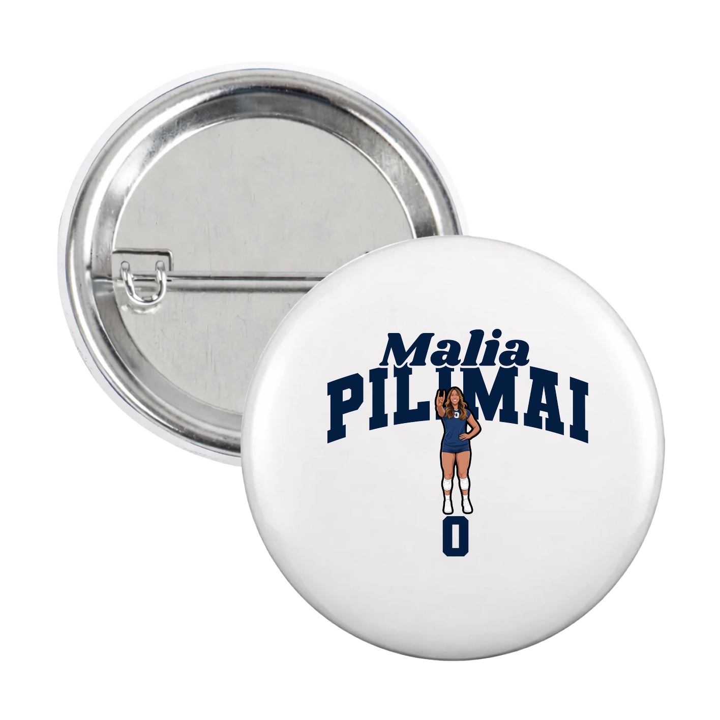 Game Day Button — Signature Arch in White